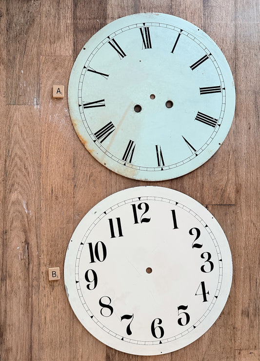 Large Vintage Clock Faces