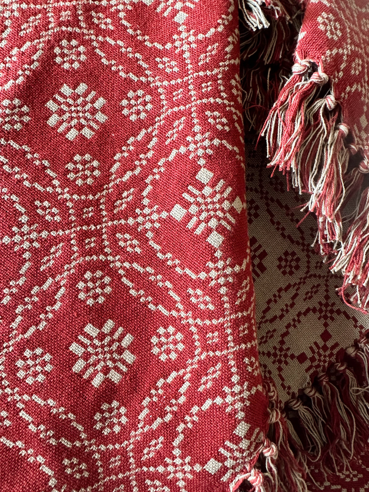 Deep Red Lover’s Knot Throw Blanket