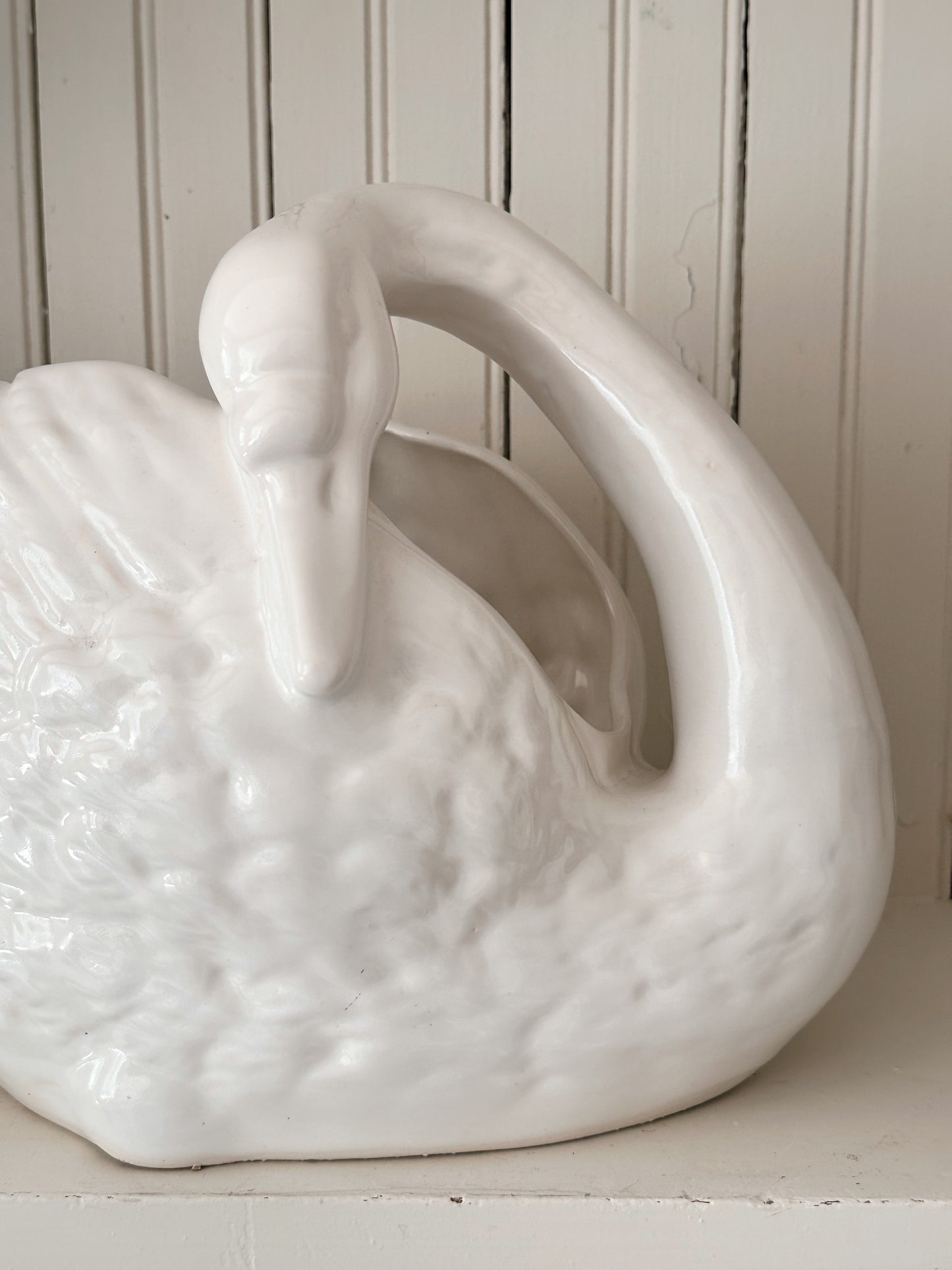 Large Vintage Swan Planter