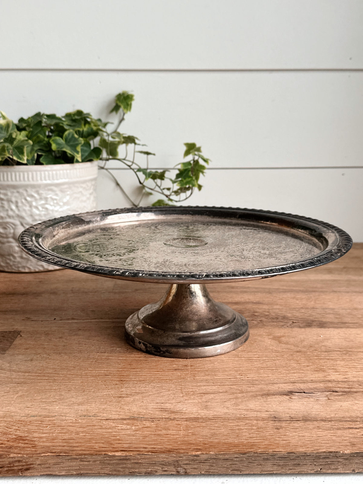 Vintage Silver Plate Cake Stand