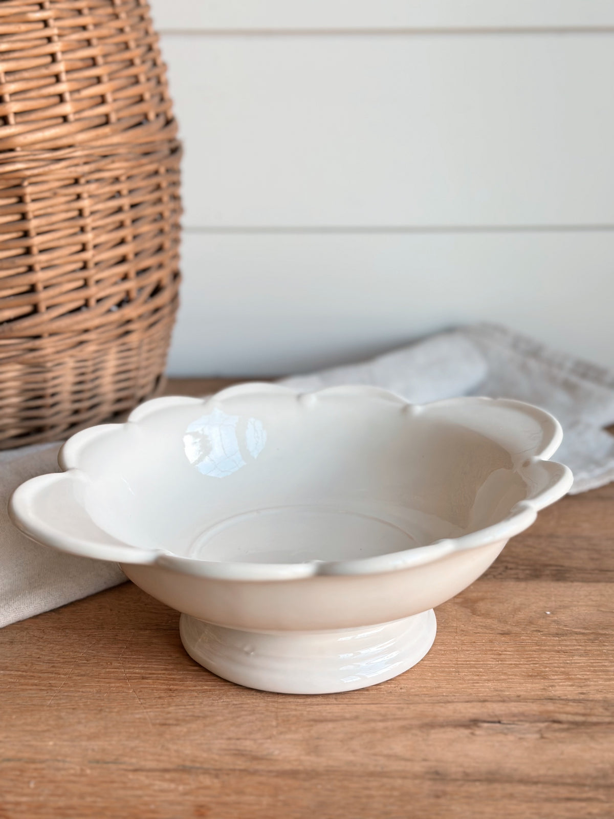 Vintage Ceramic Scalloped Dish