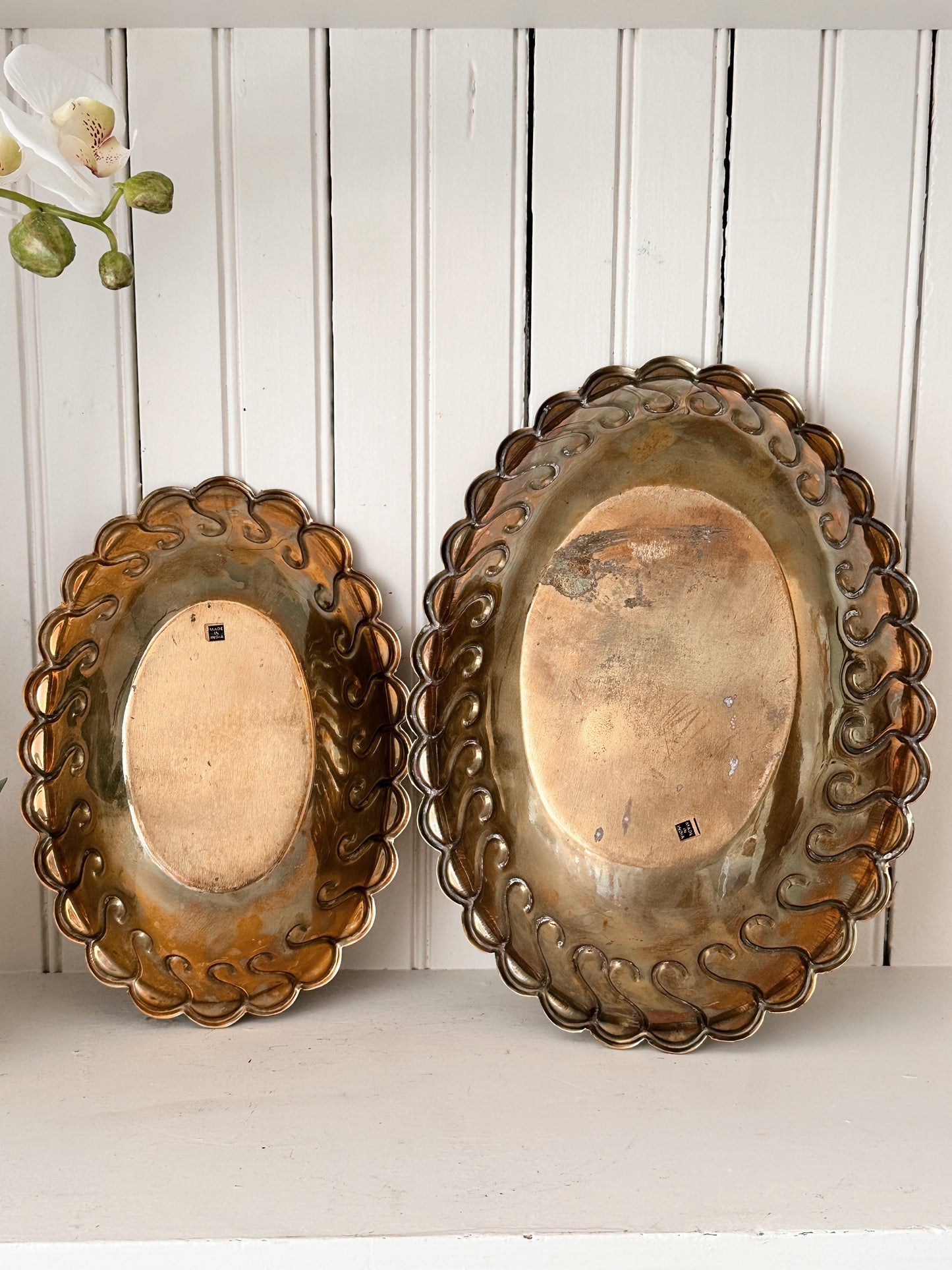 Set of Three Vintage Brass Nesting Bowls