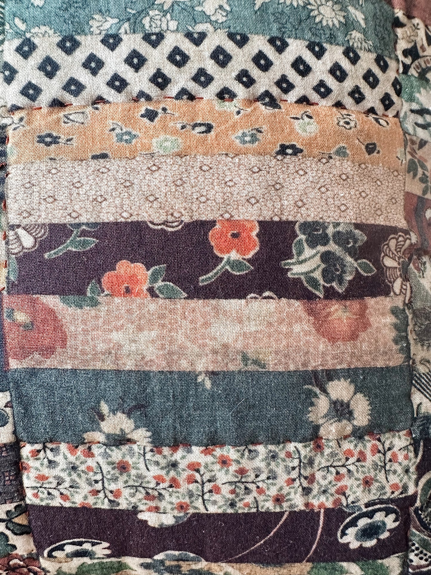 Homespun Patchwork Pillow Cover