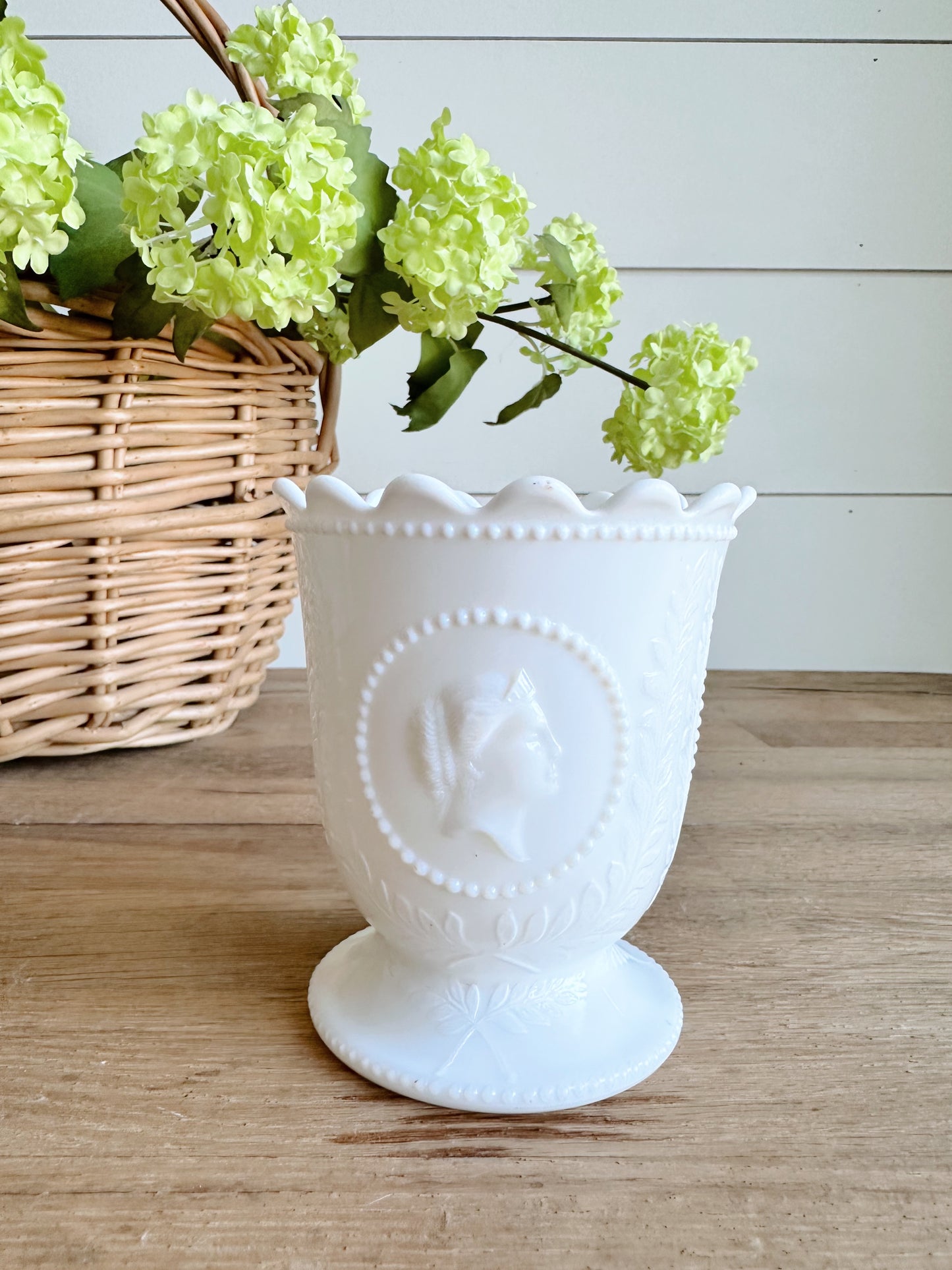 You Choose the Scent - Cameo Milkglass Vase Vintage Vessel Candle