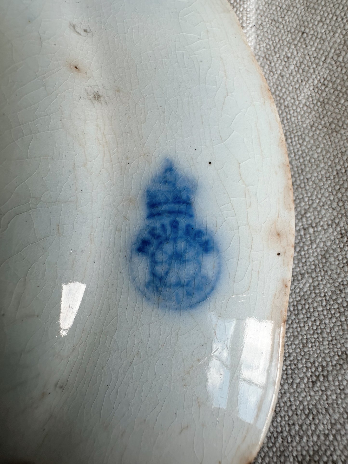 Pair of Antique English Onion Ware Plates