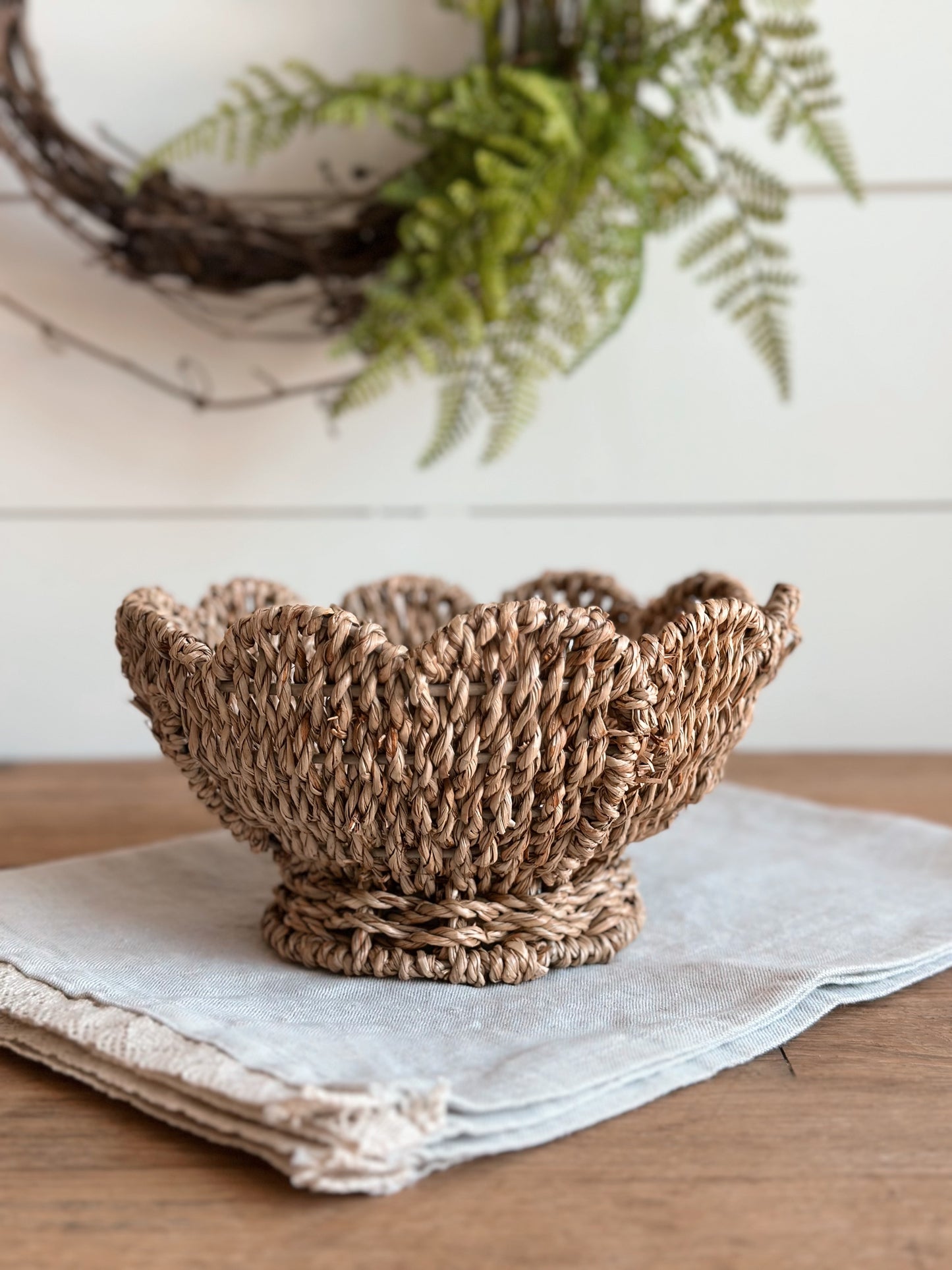 Scalloped Woven Bowls