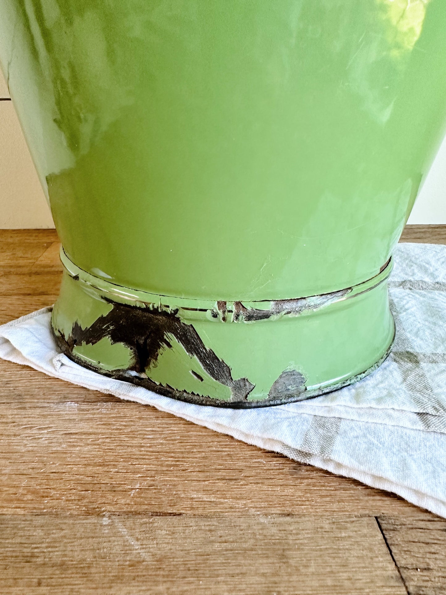 Vintage Dutch Enamelware “Vegetable” Garden Pail