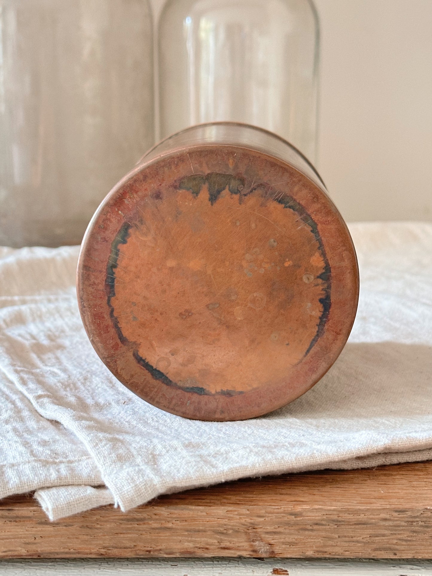 Vintage Copper Canister with Mallard Top