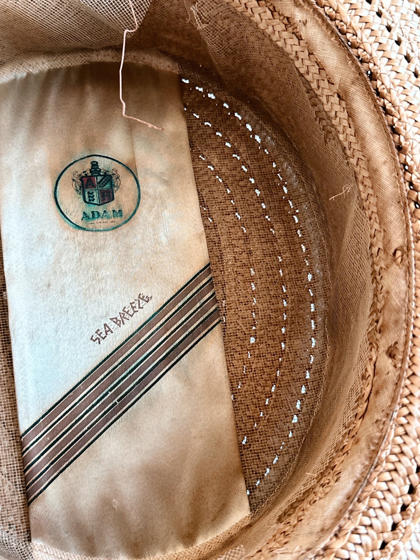 Vintage Woven Hat, Adam, Sea Breeze
