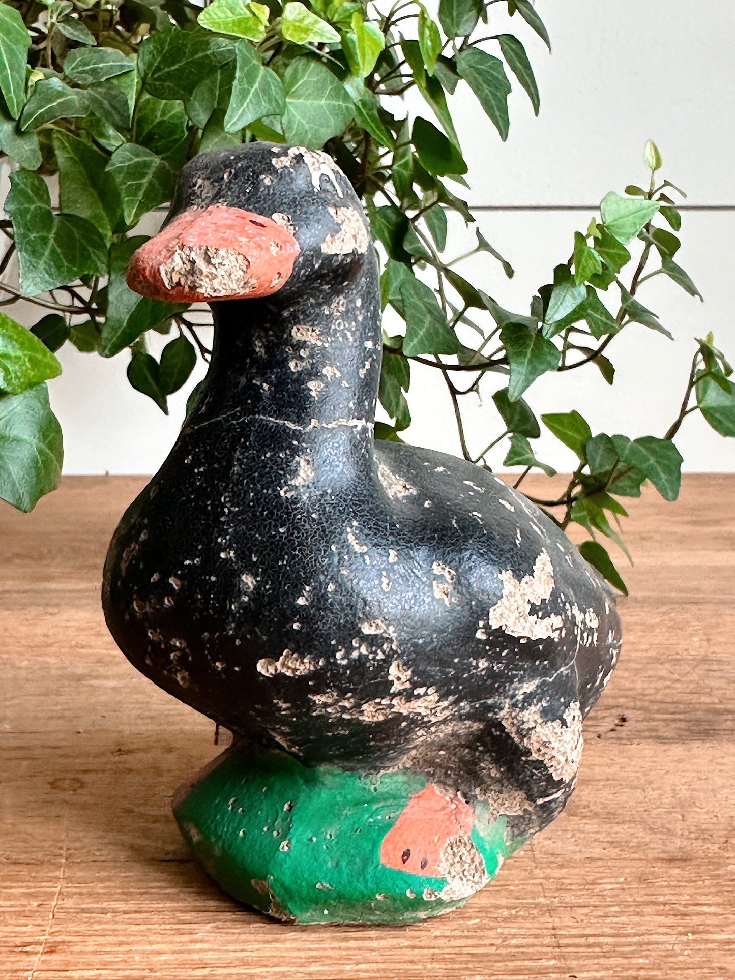 Vintage Black Concrete Duckling