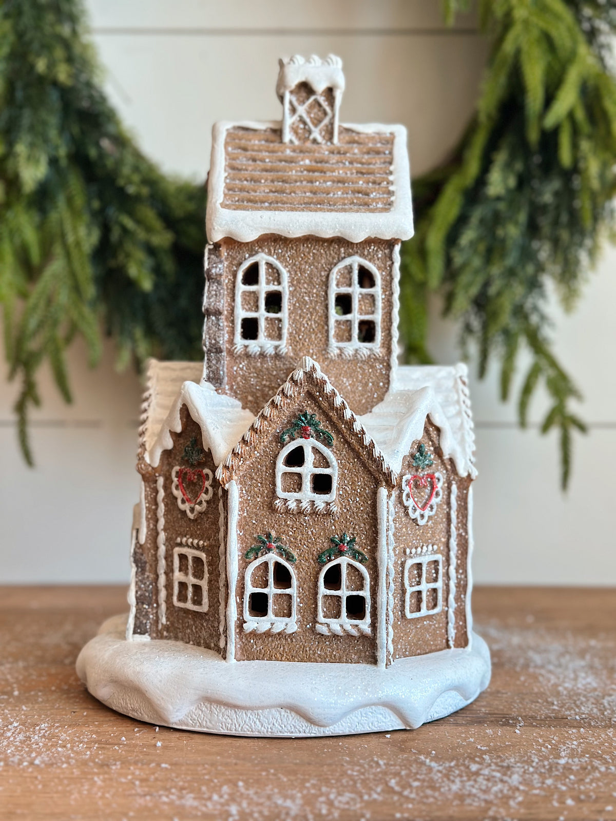 Sugared Light Up Gingerbread Mansion