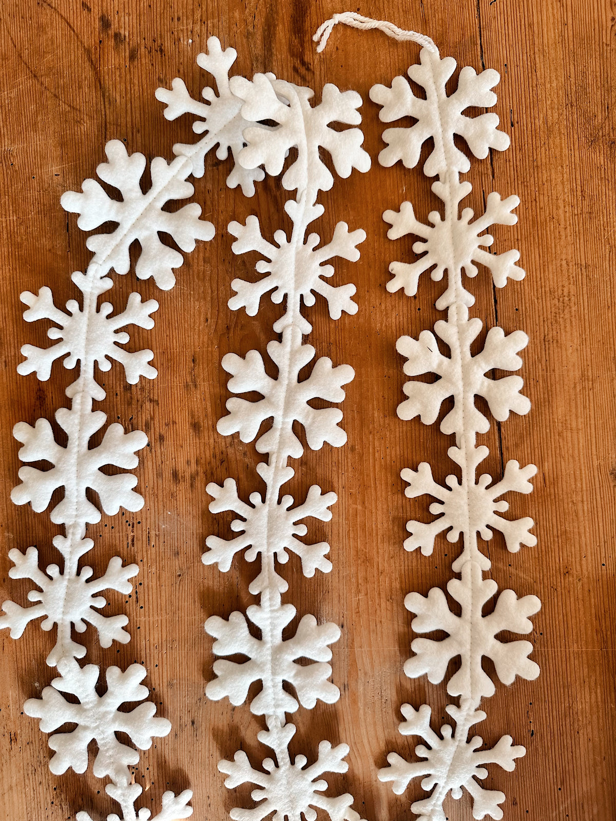 Plush Felt Snowflake Garland