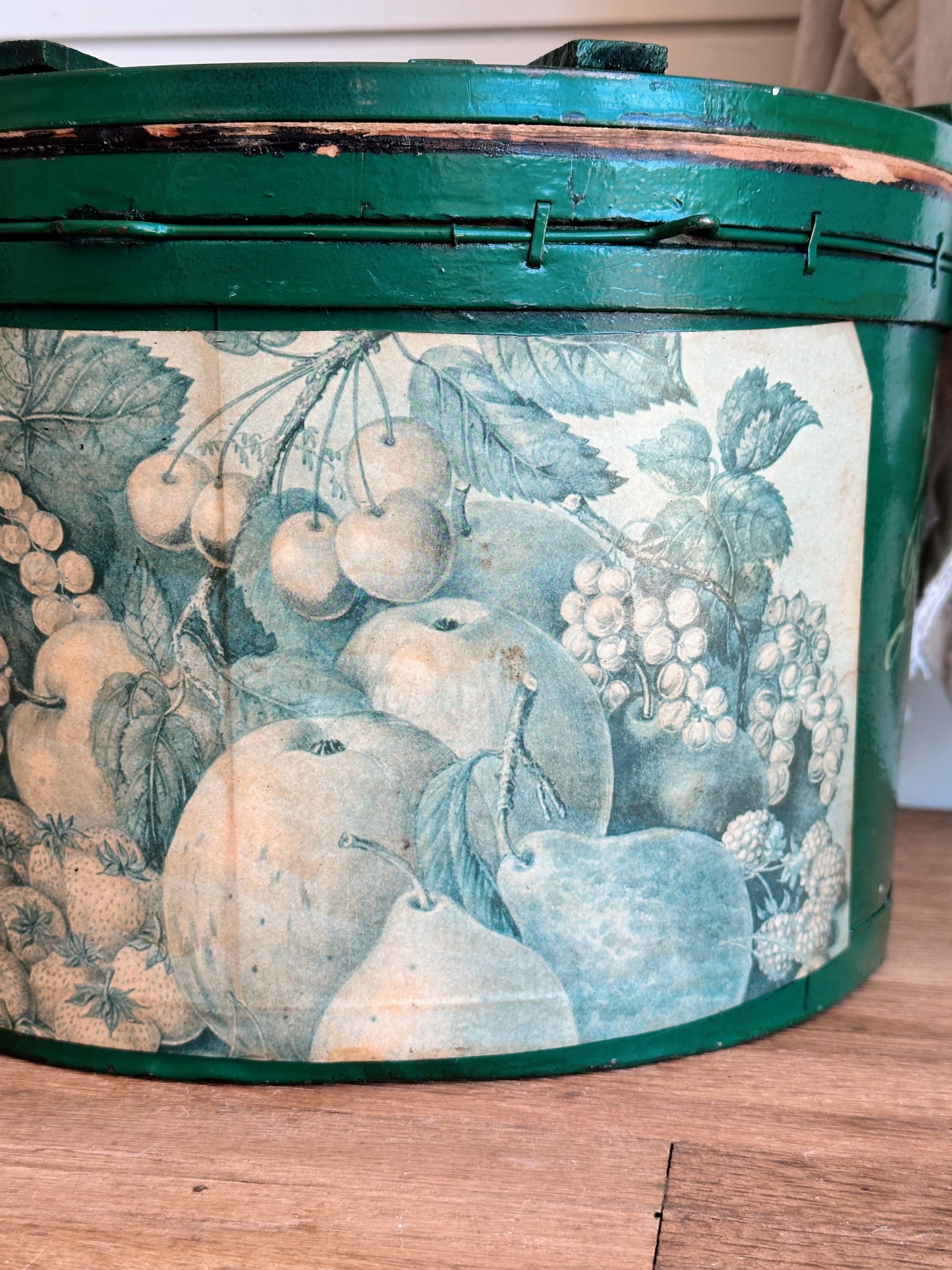 Vintage Hand Painted Berry Bucket