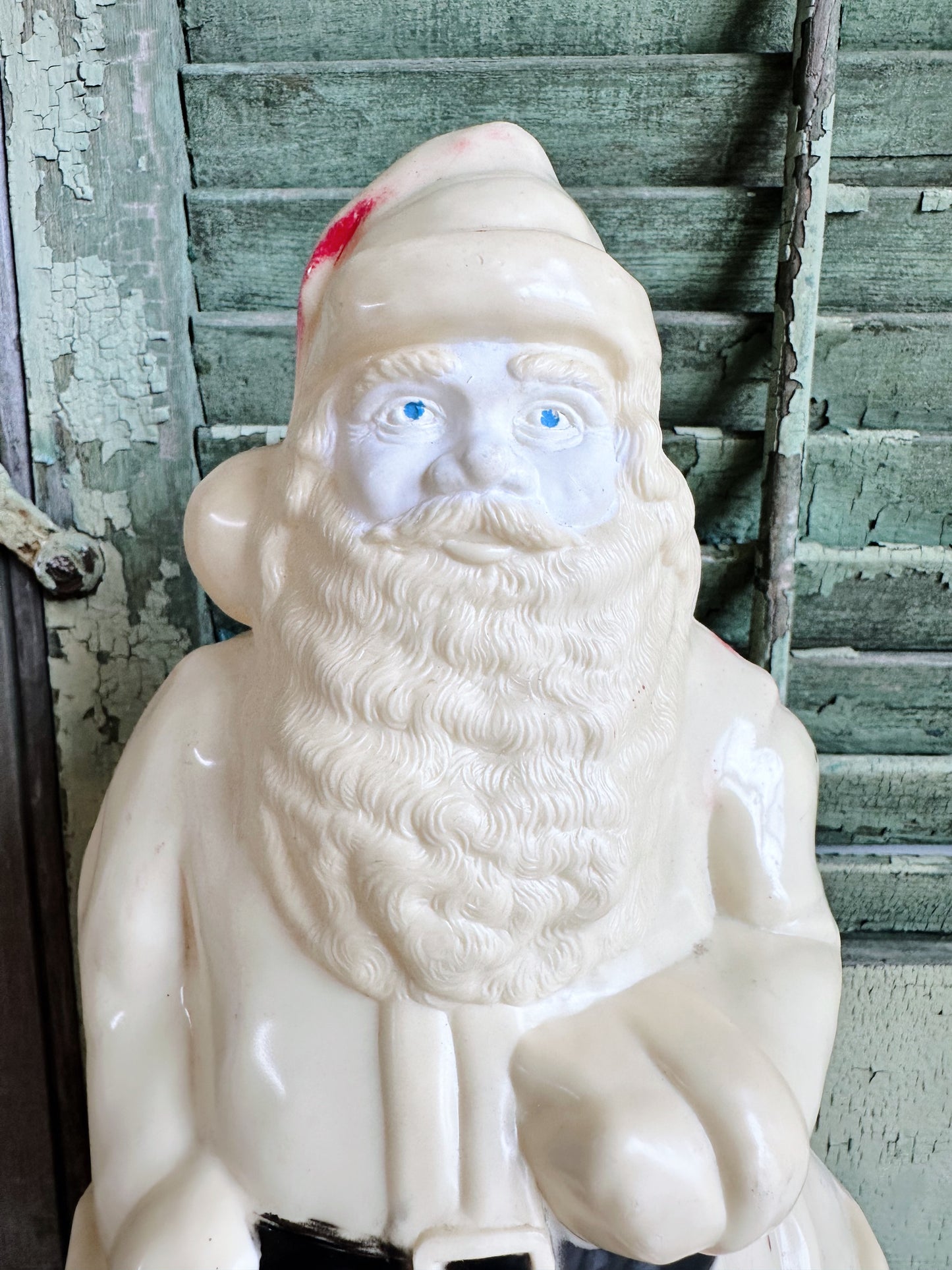 Beautifully Faded Vintage Santa Blow Mold