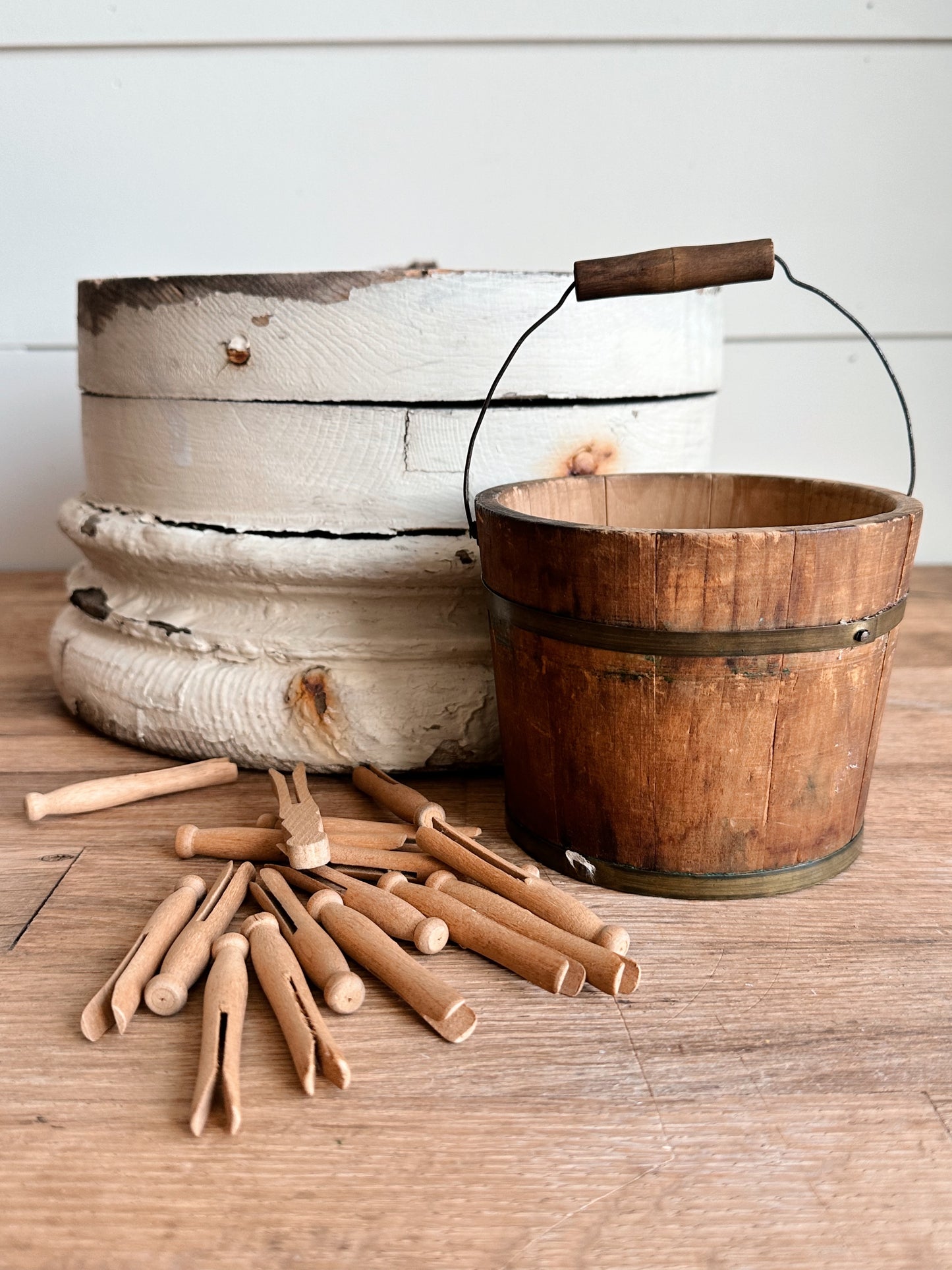 Collection of Antique Miniature Wood Laundry Items