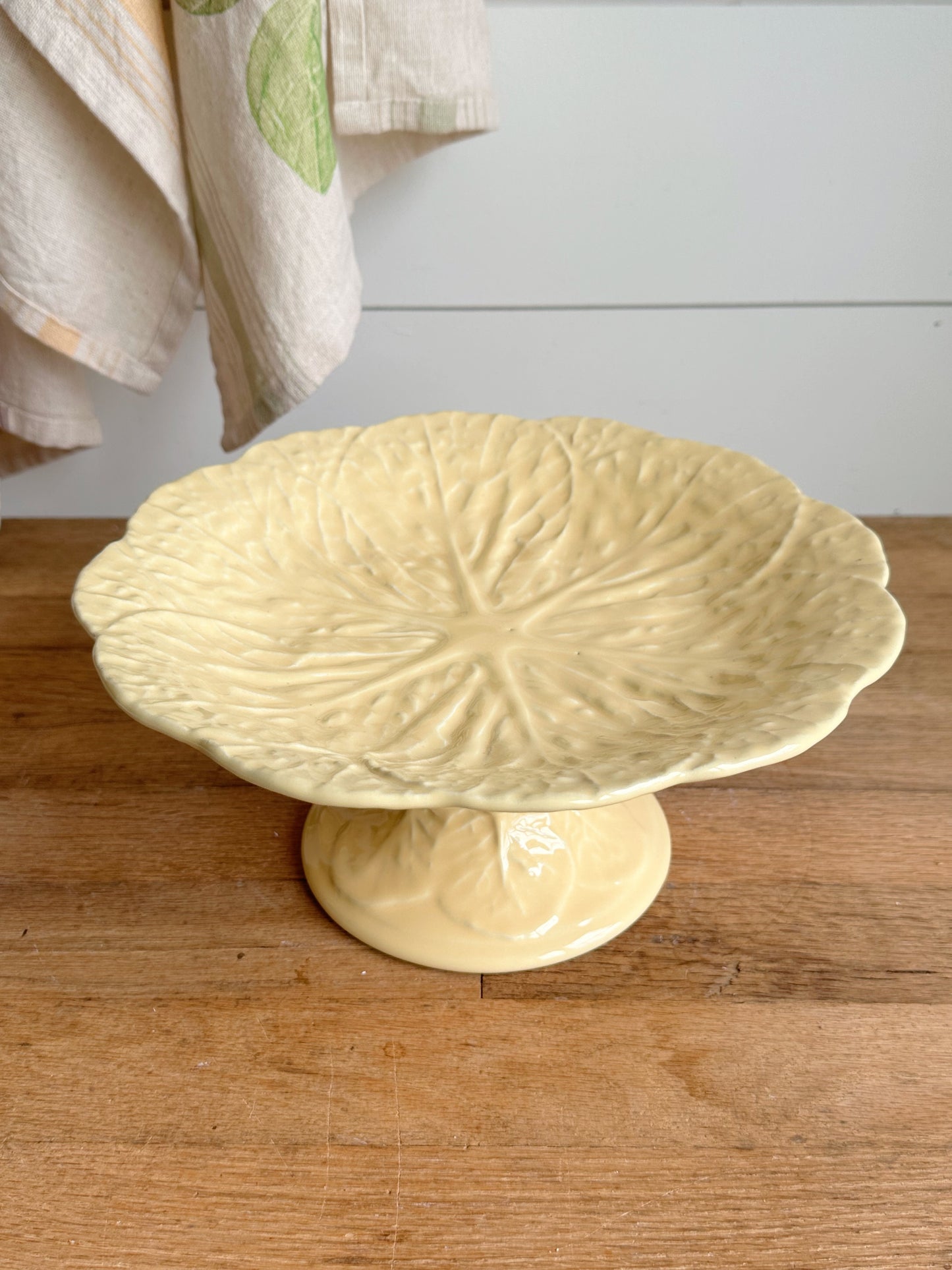 Vintage Yellow Cabbageware Compote