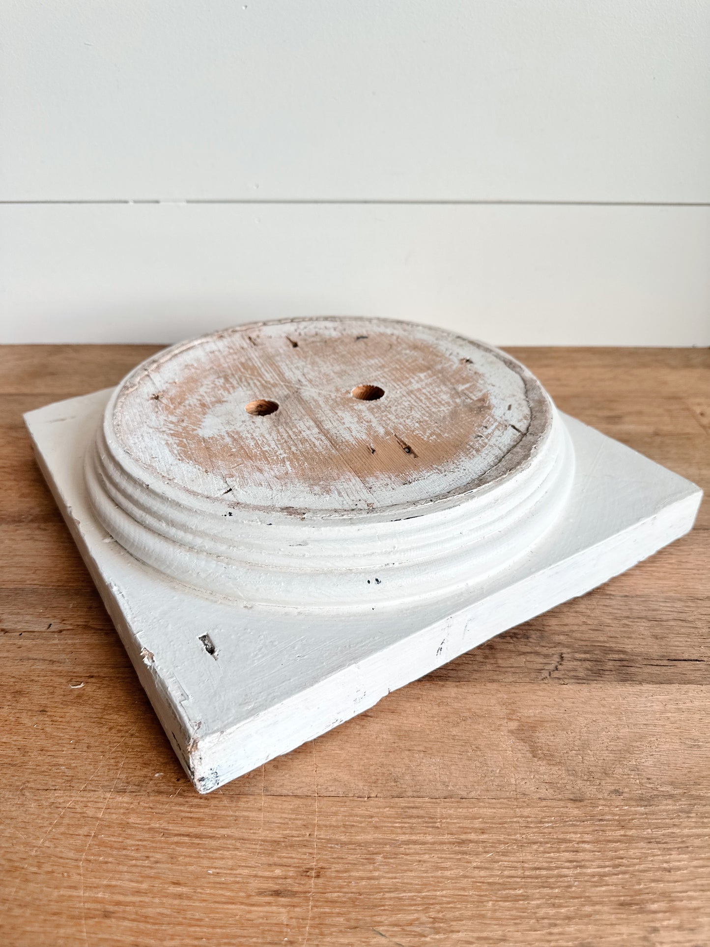 Vintage Wooden Column Base Riser