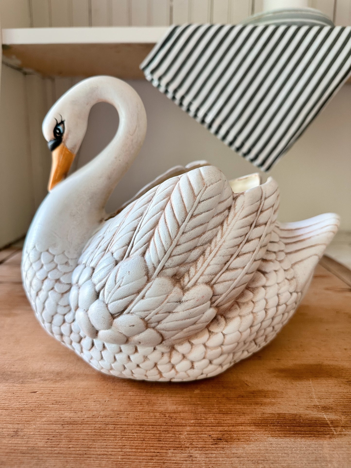 Vintage Swan Planter