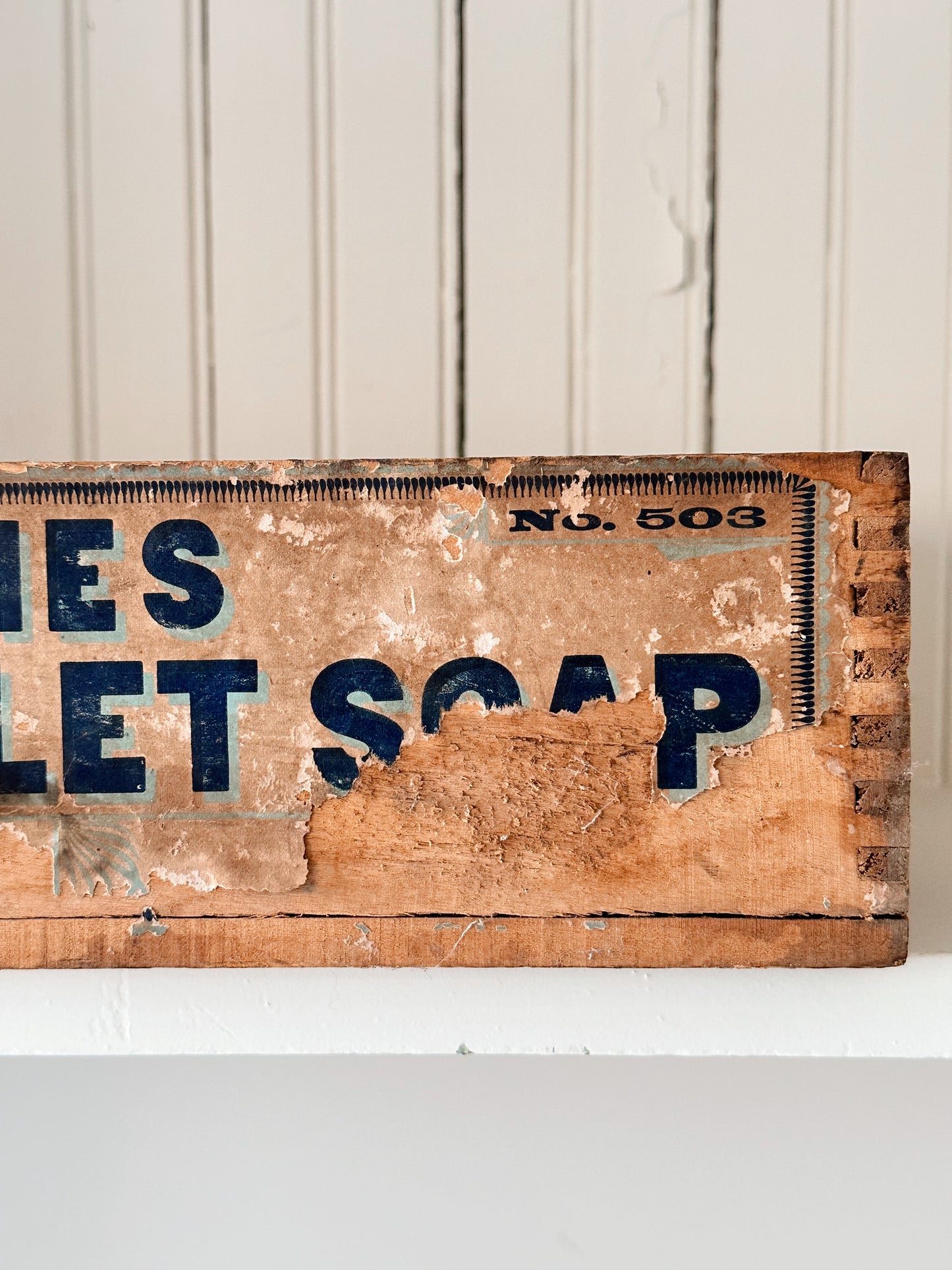 Vintage Good Times Glycerine Soap Wood Crate