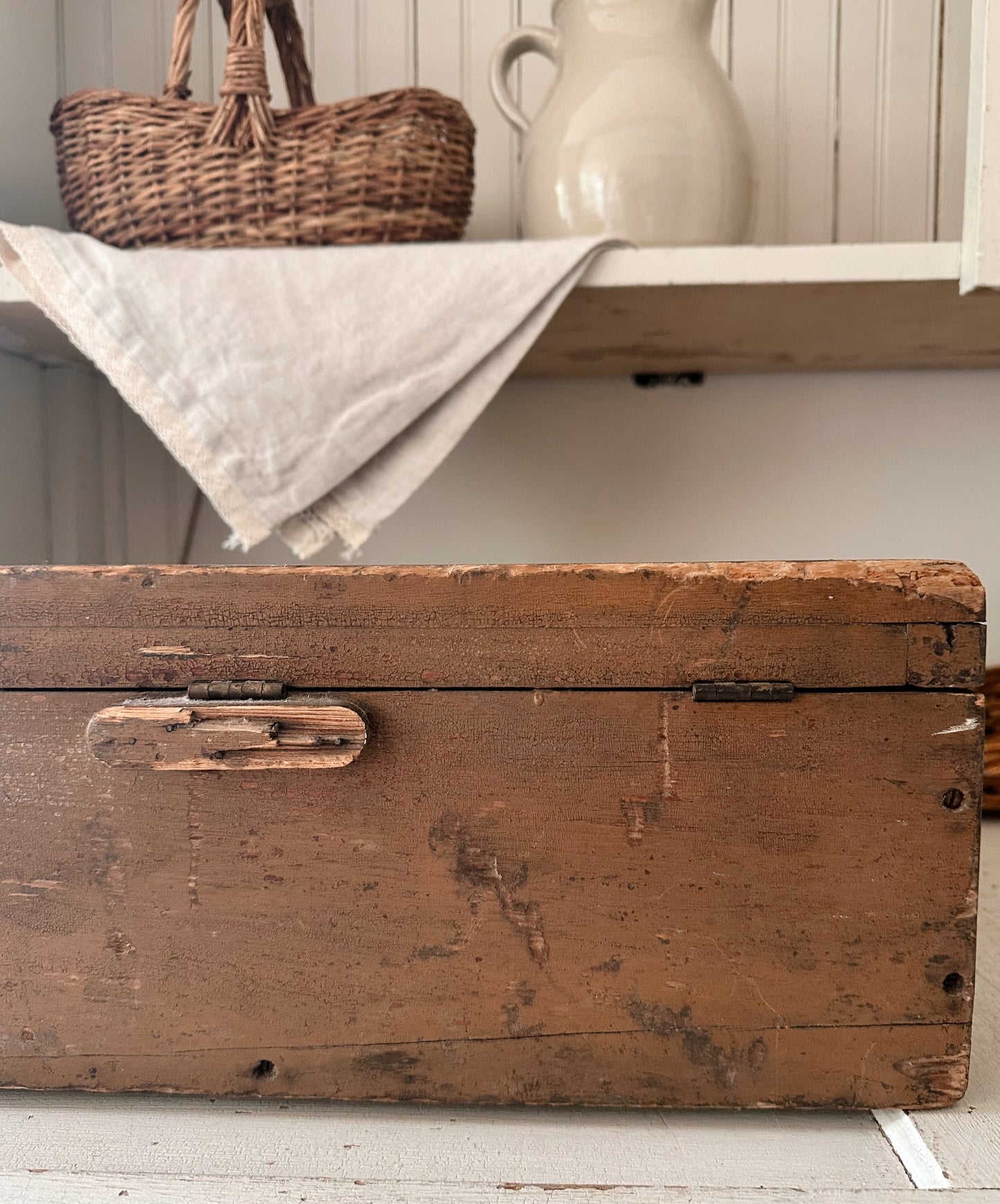 Vintage Hand Painted Wooden Box