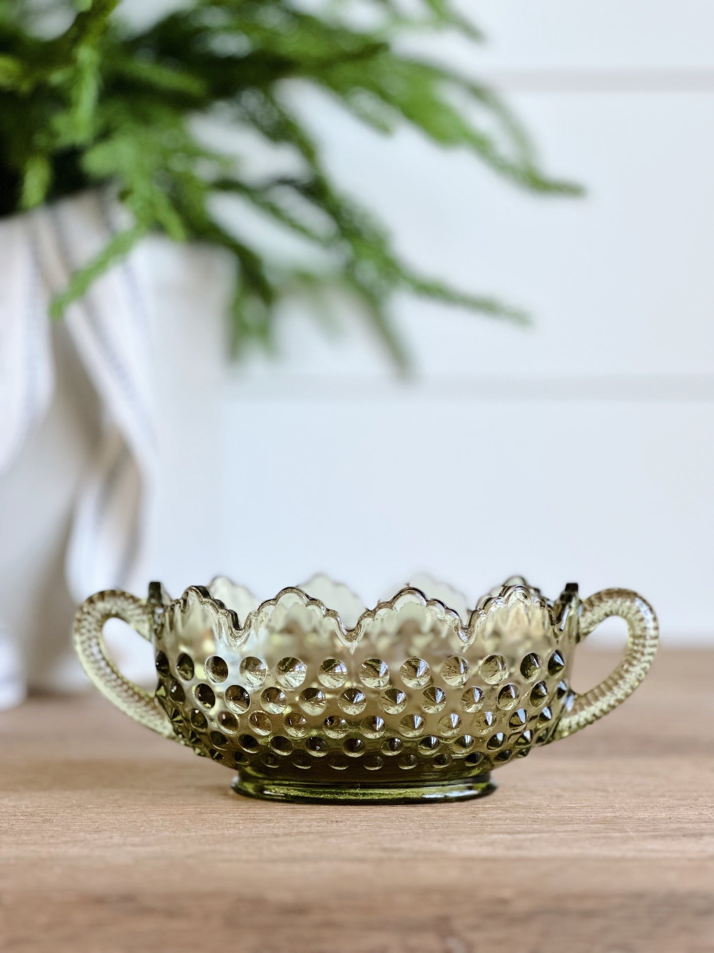 You Choose the Scent - Green Hobnail Vintage Vessel Candle