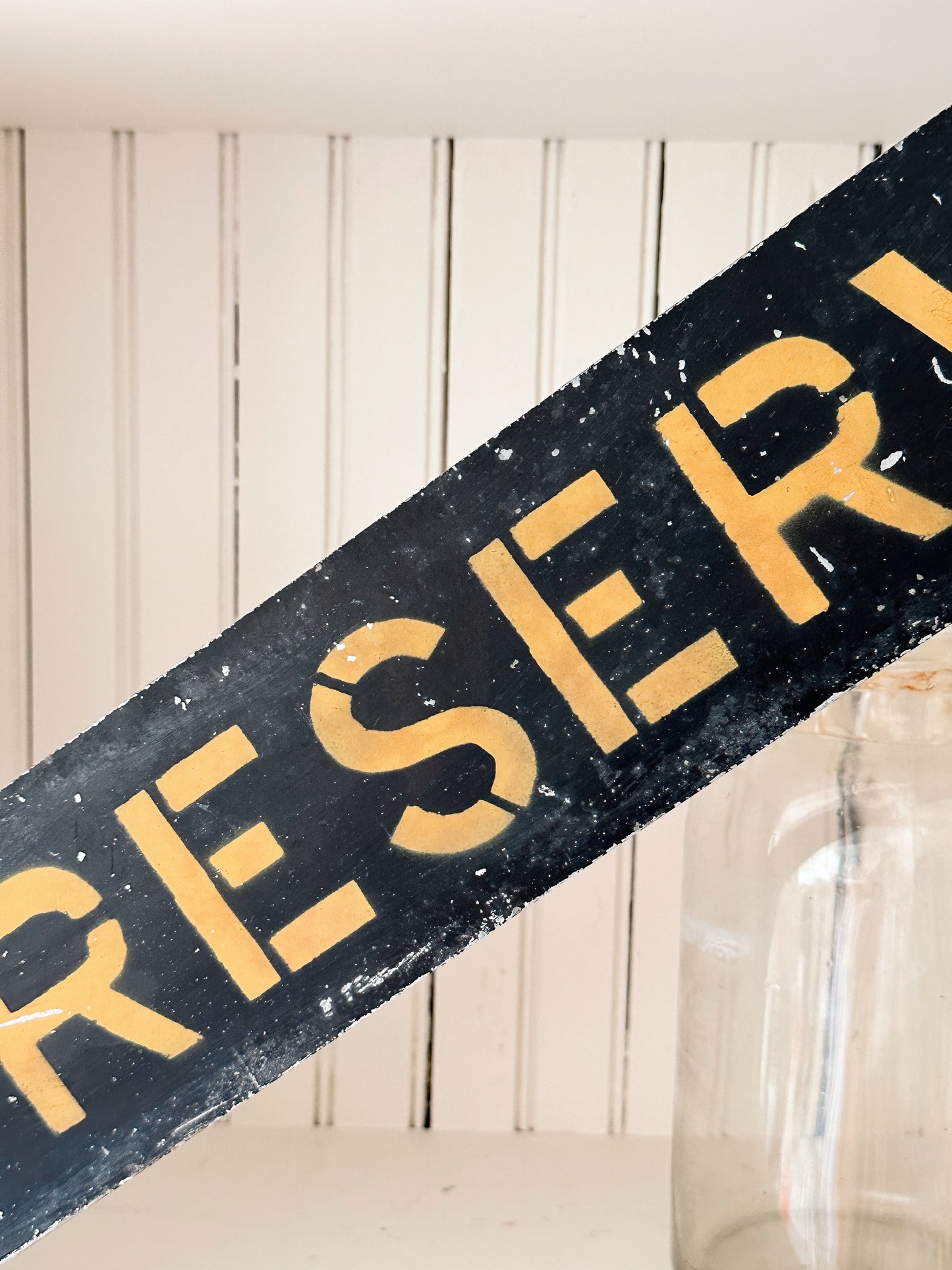 Vintage Metal Reserved Sign