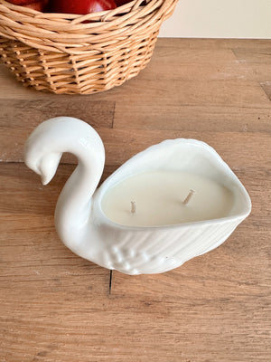 Hand Poured Apple Orchard Candle in a Vintage Swan