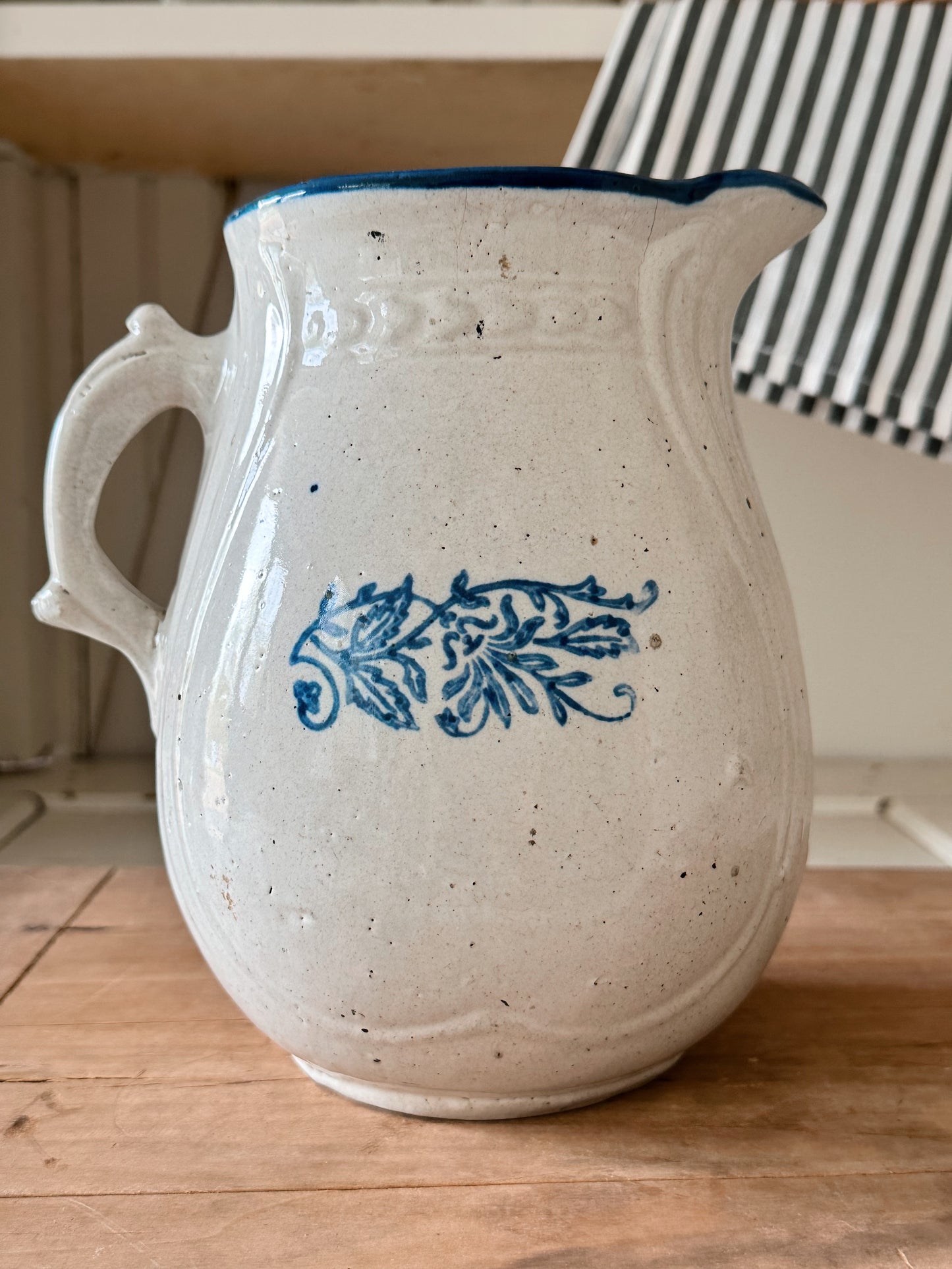 Beautiful Vintage Stoneware Pitcher