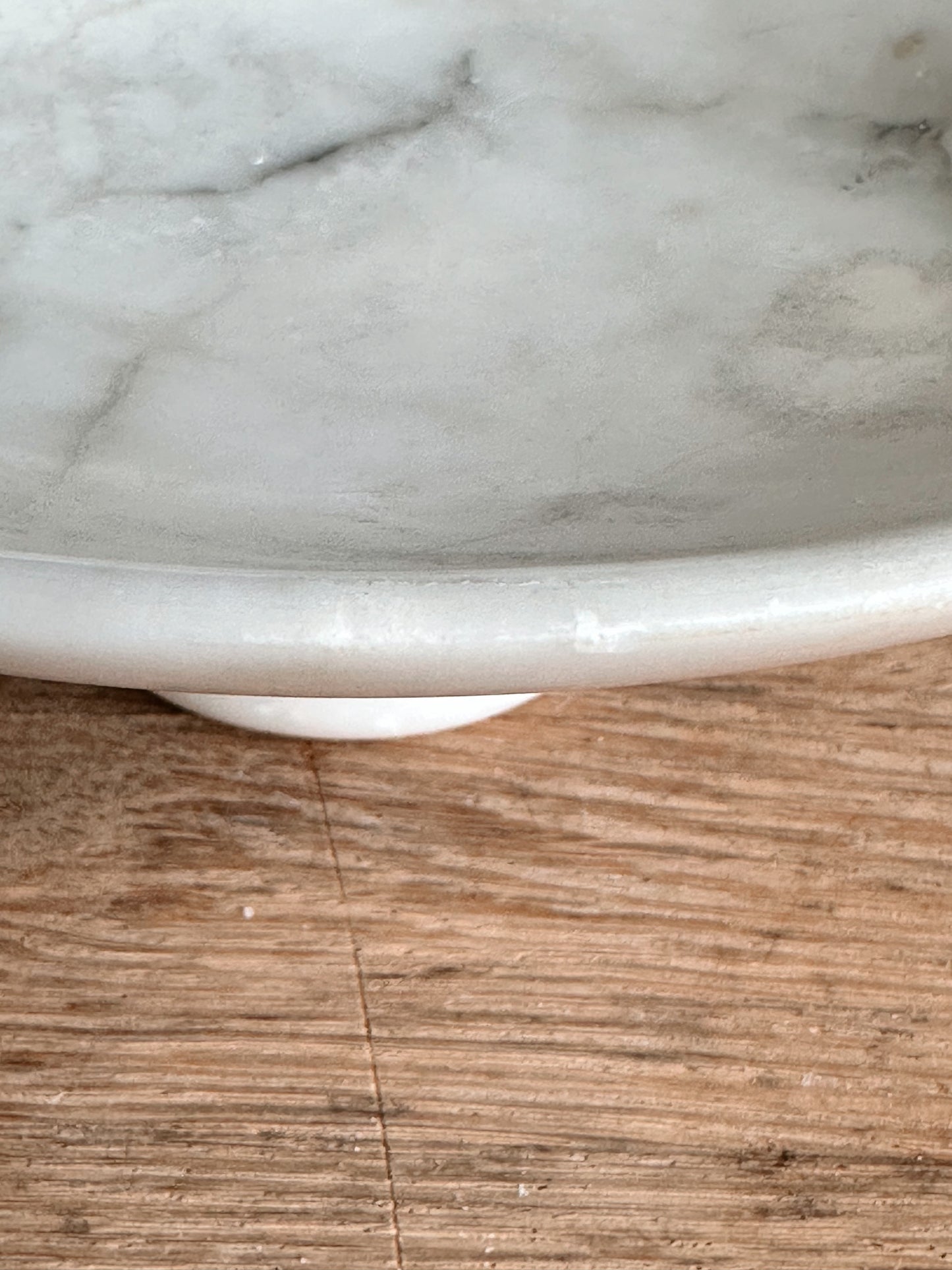 Vintage Marble Pedestal Dish