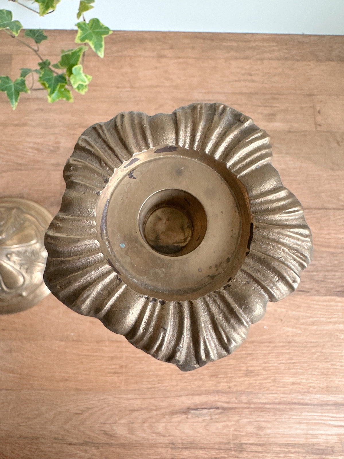 Pair of Large Vintage Brass Candlesticks