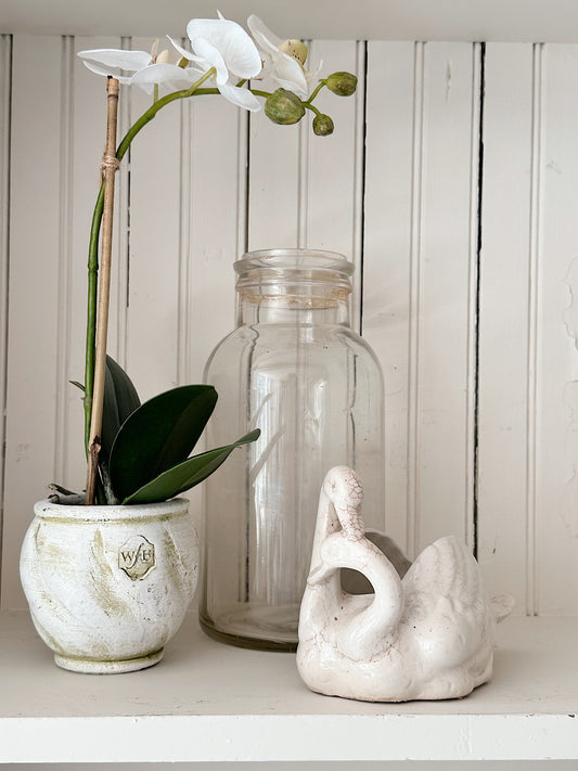 Vintage Double Swan Planter