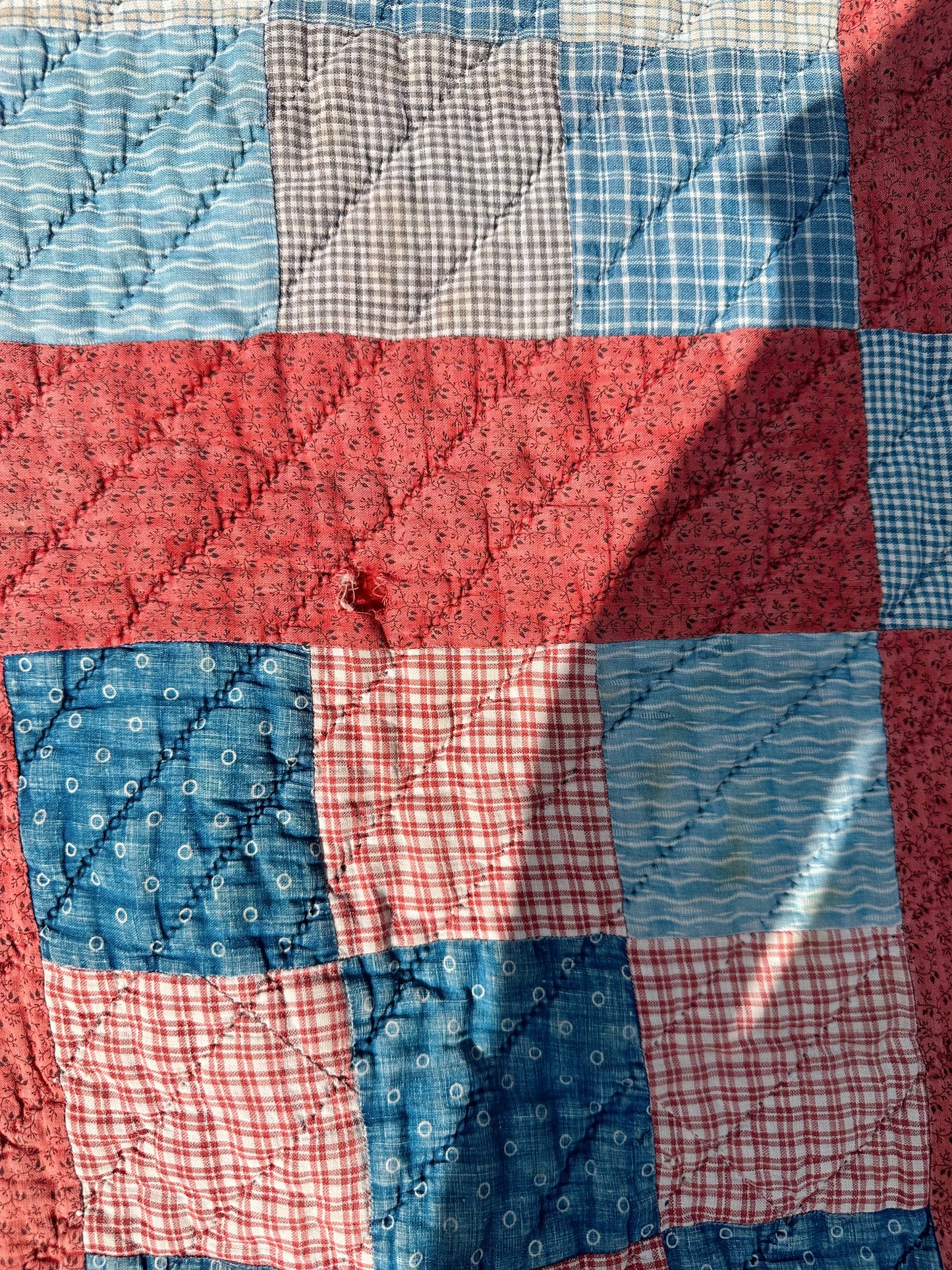Antique Nine Patch Variation Quilt