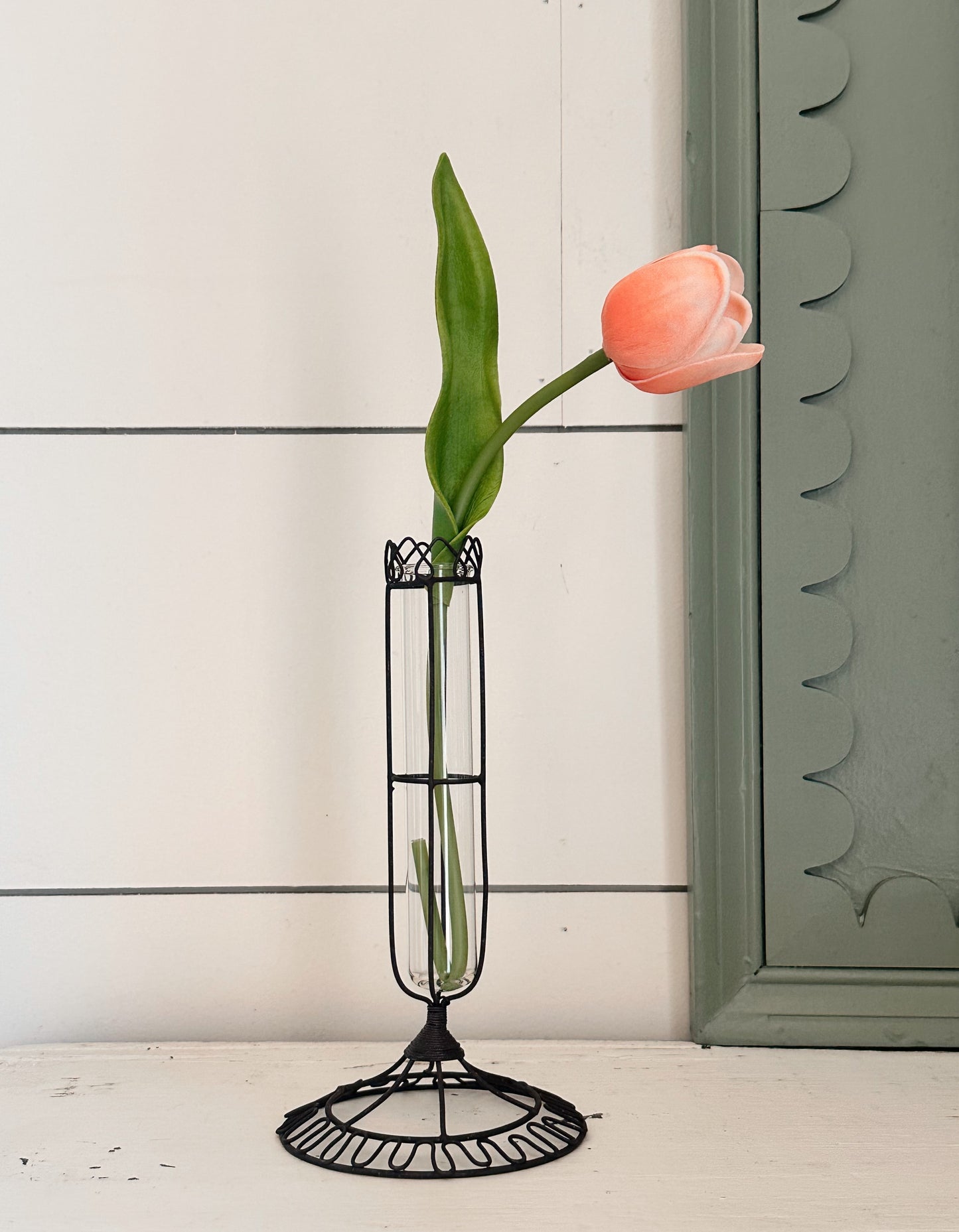 Wire Wrapped Glass Bud Vases