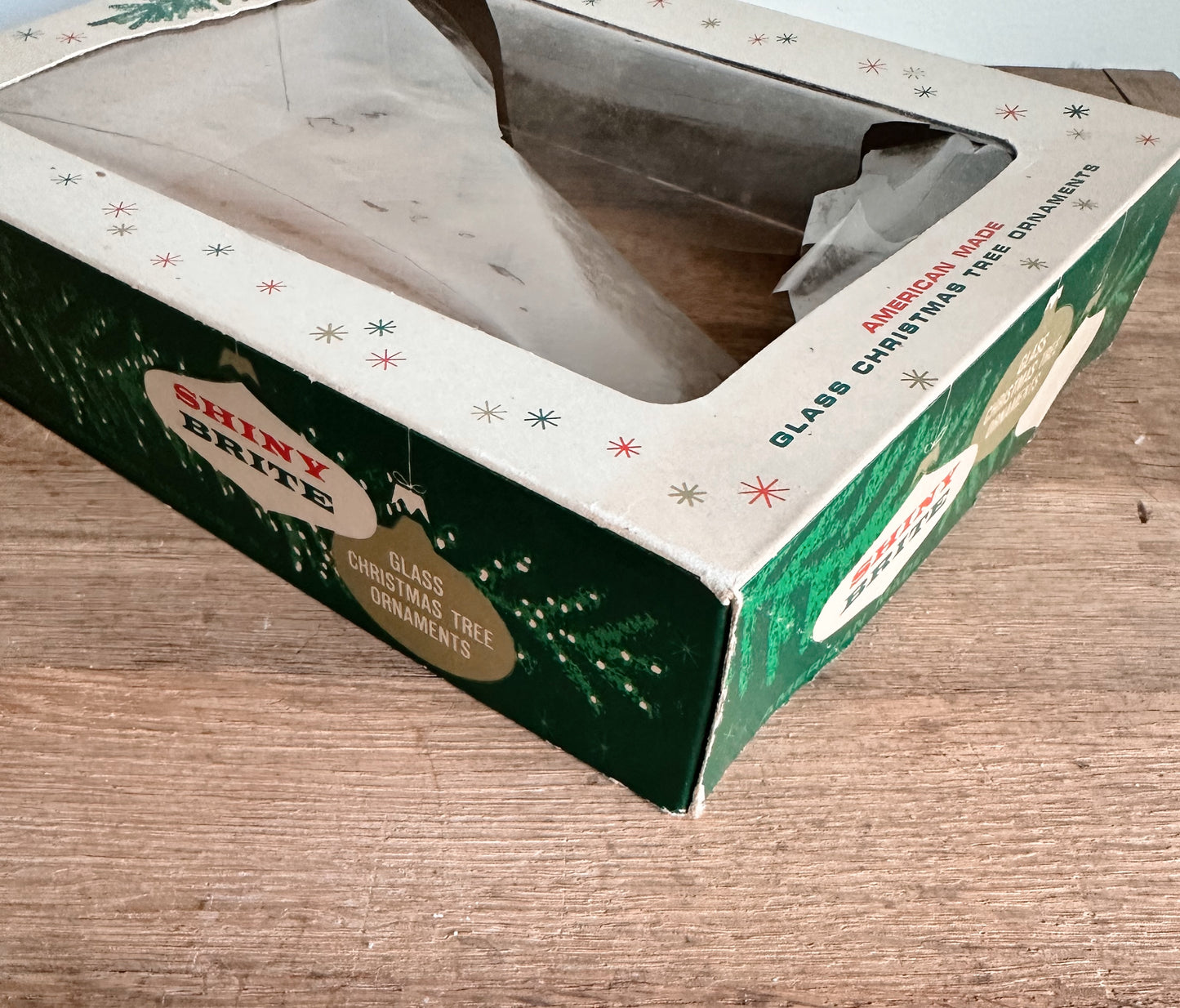 Box of Vintage Shiny Brites (3 unmarked)