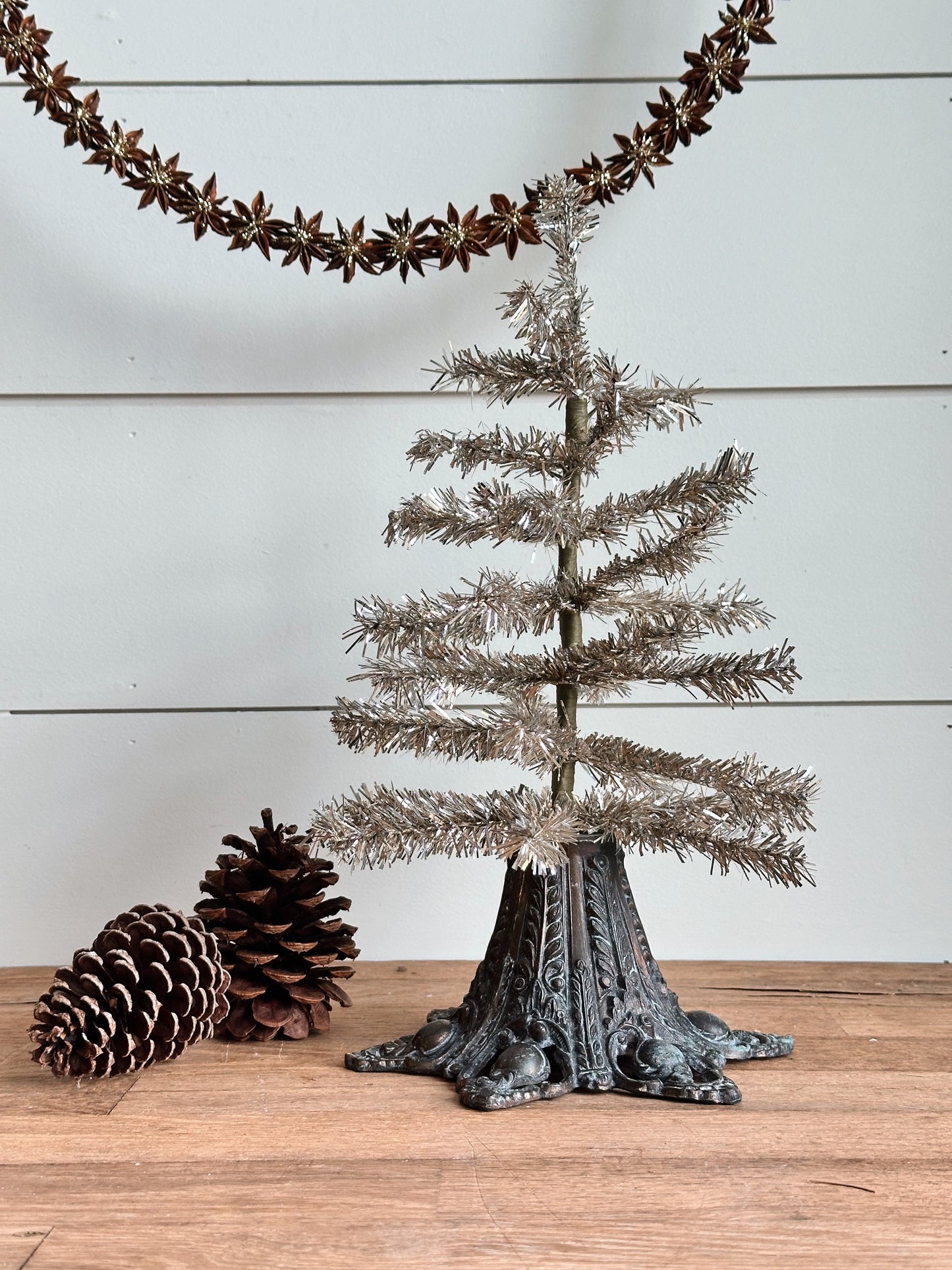 Vintage Iron Tinsel Tree