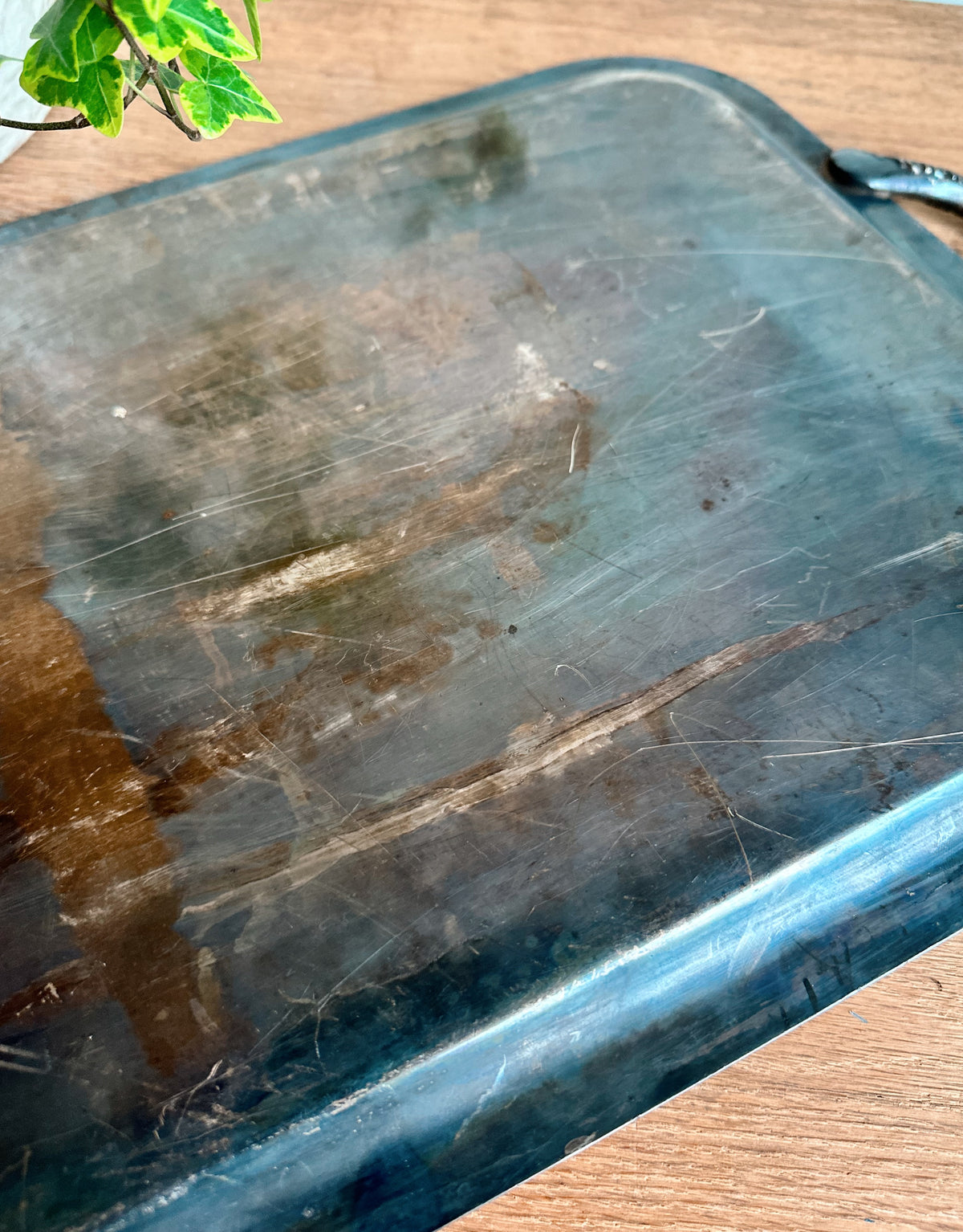 Vintage Soldered SilverUS Navy Serving Tray
