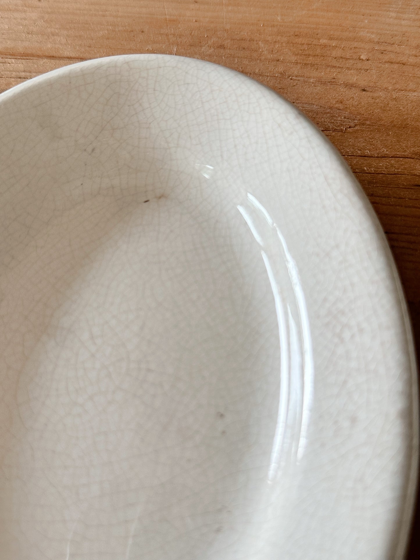 Stack of Four Chunky Ironstone Oval Plates