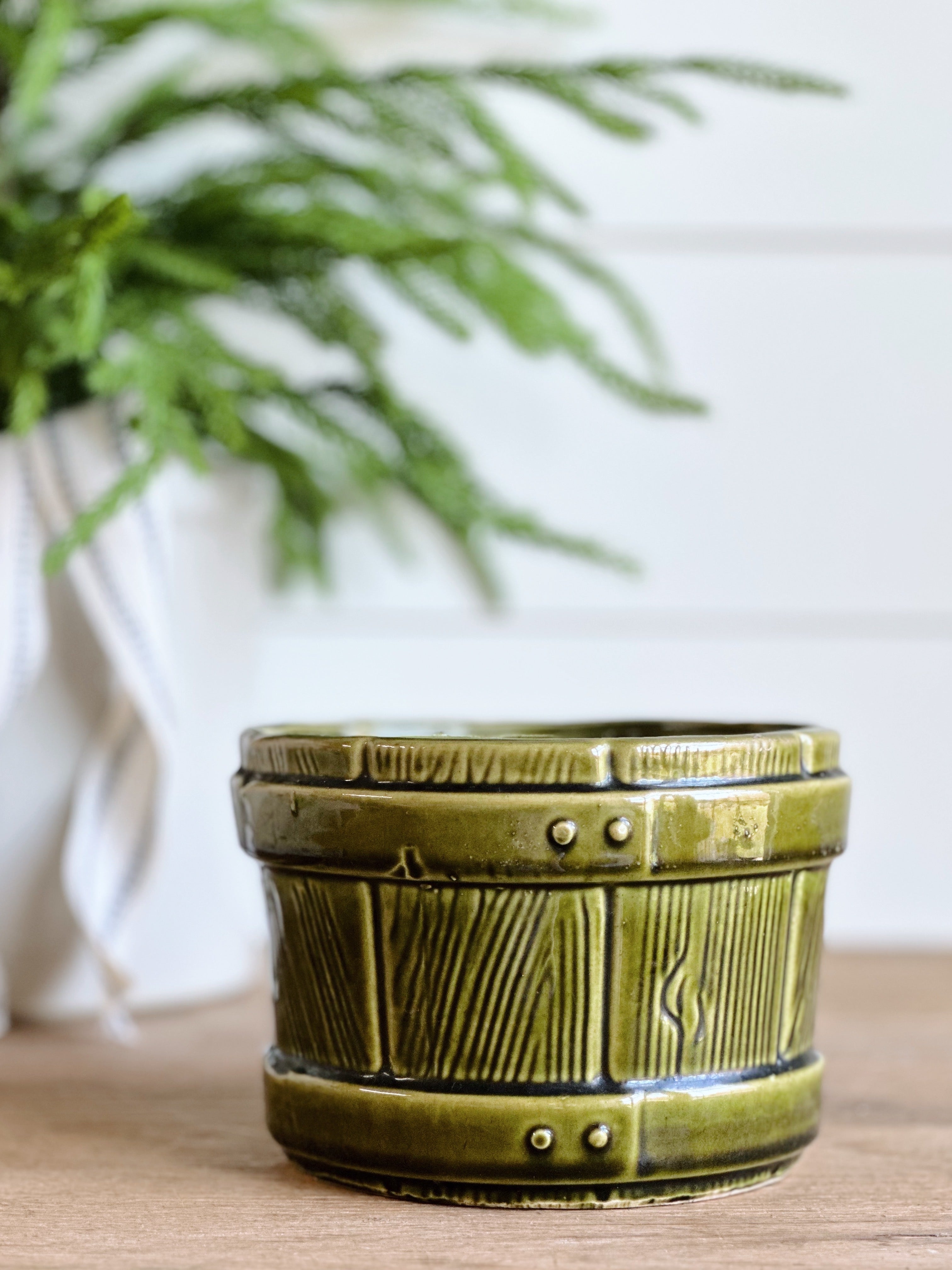 You Choose the Scent - Ceramic Upco Bucket Vintage Vessel Candle