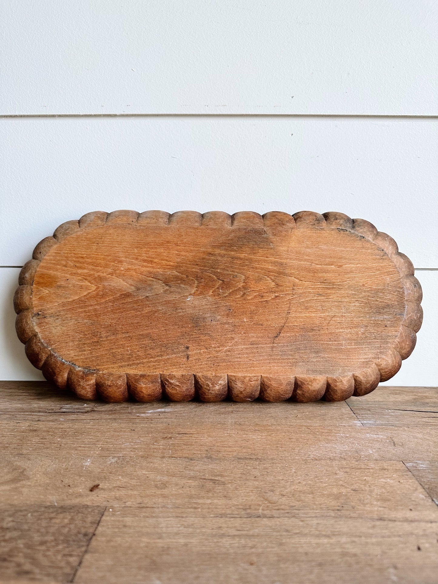 Lovely Vintage Carved Wood Tray