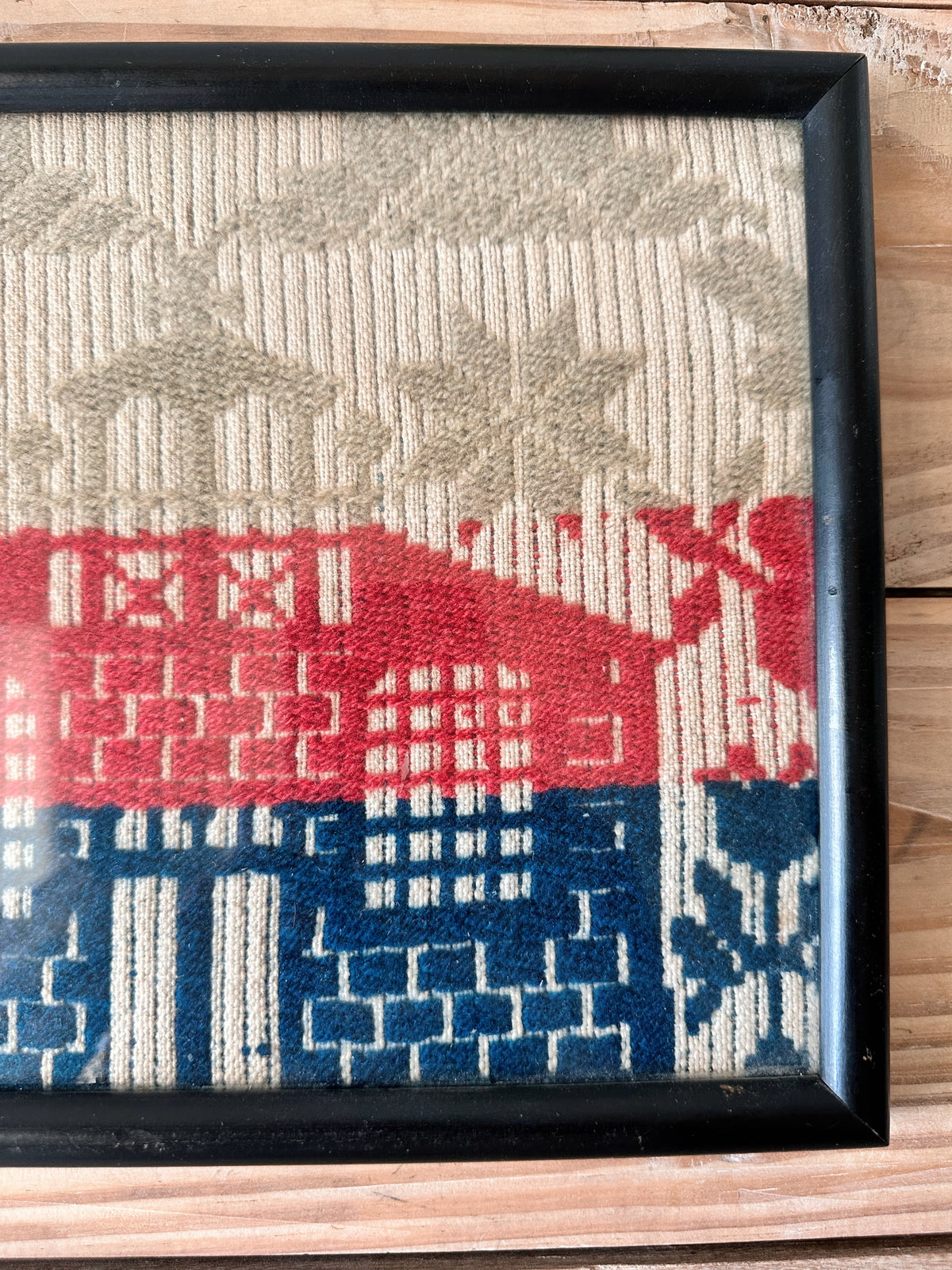 Framed Vintage Coverlet Remnant