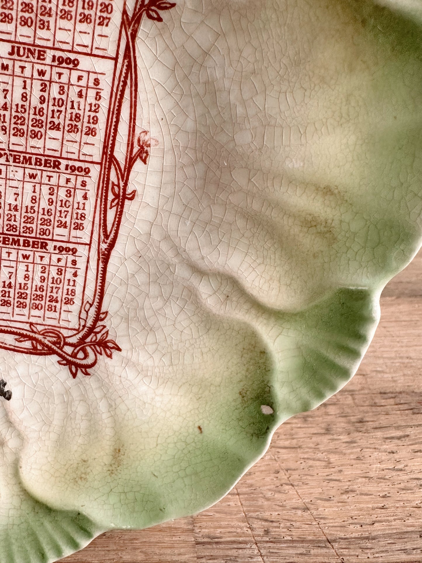 Antique 1909 Calendar Plate