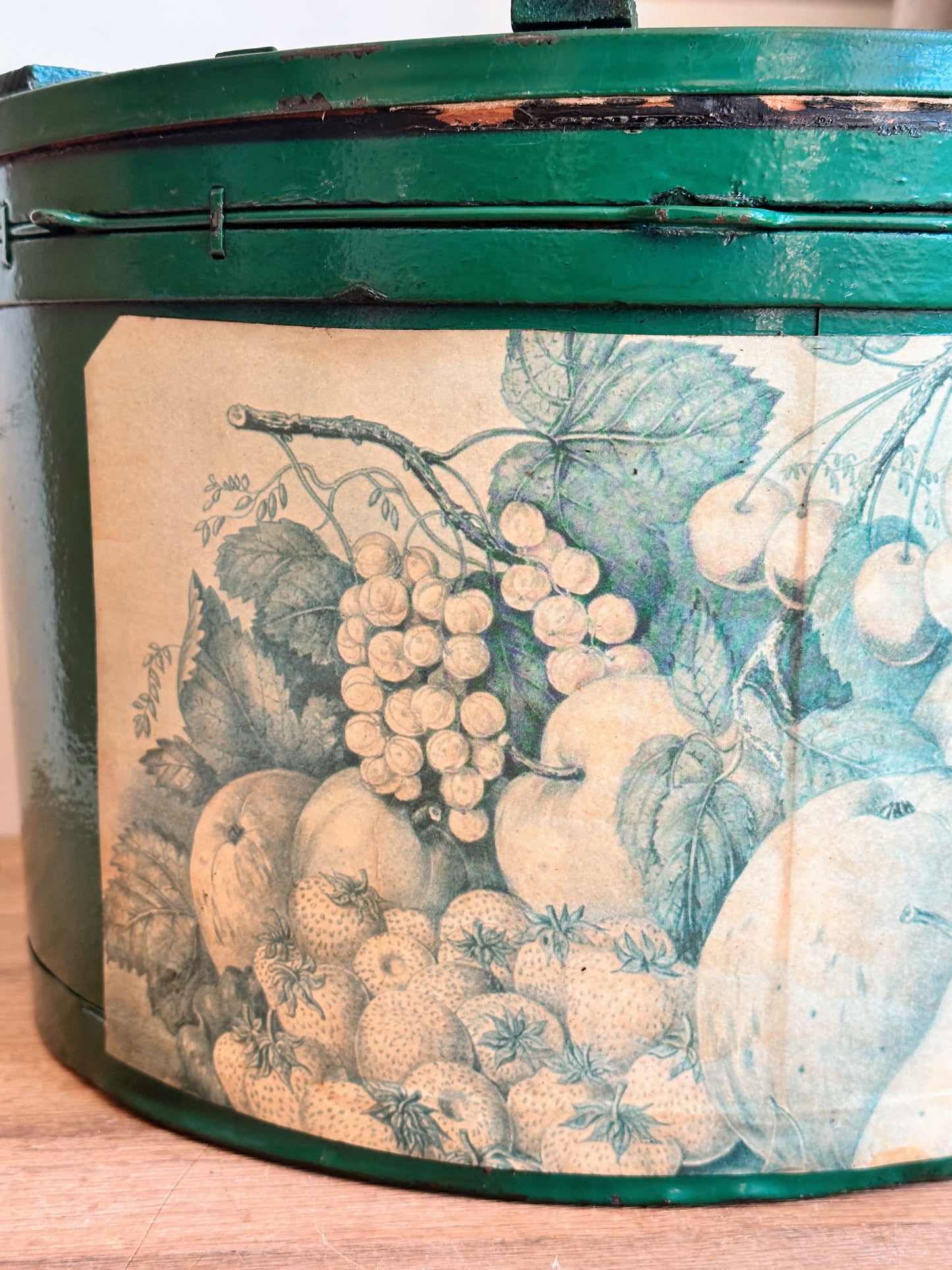 Vintage Hand Painted Berry Bucket