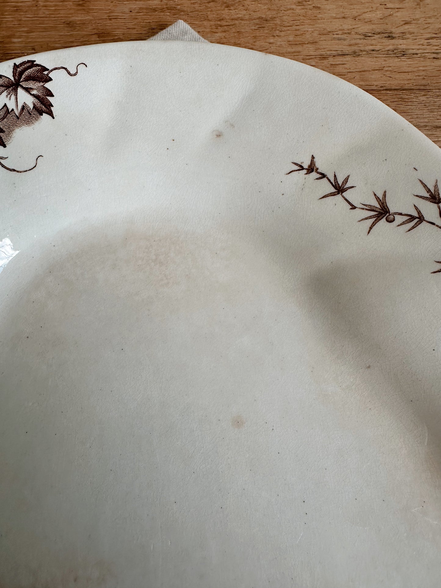 Antique New Wharf Pottery Ironstone Transferware Platter