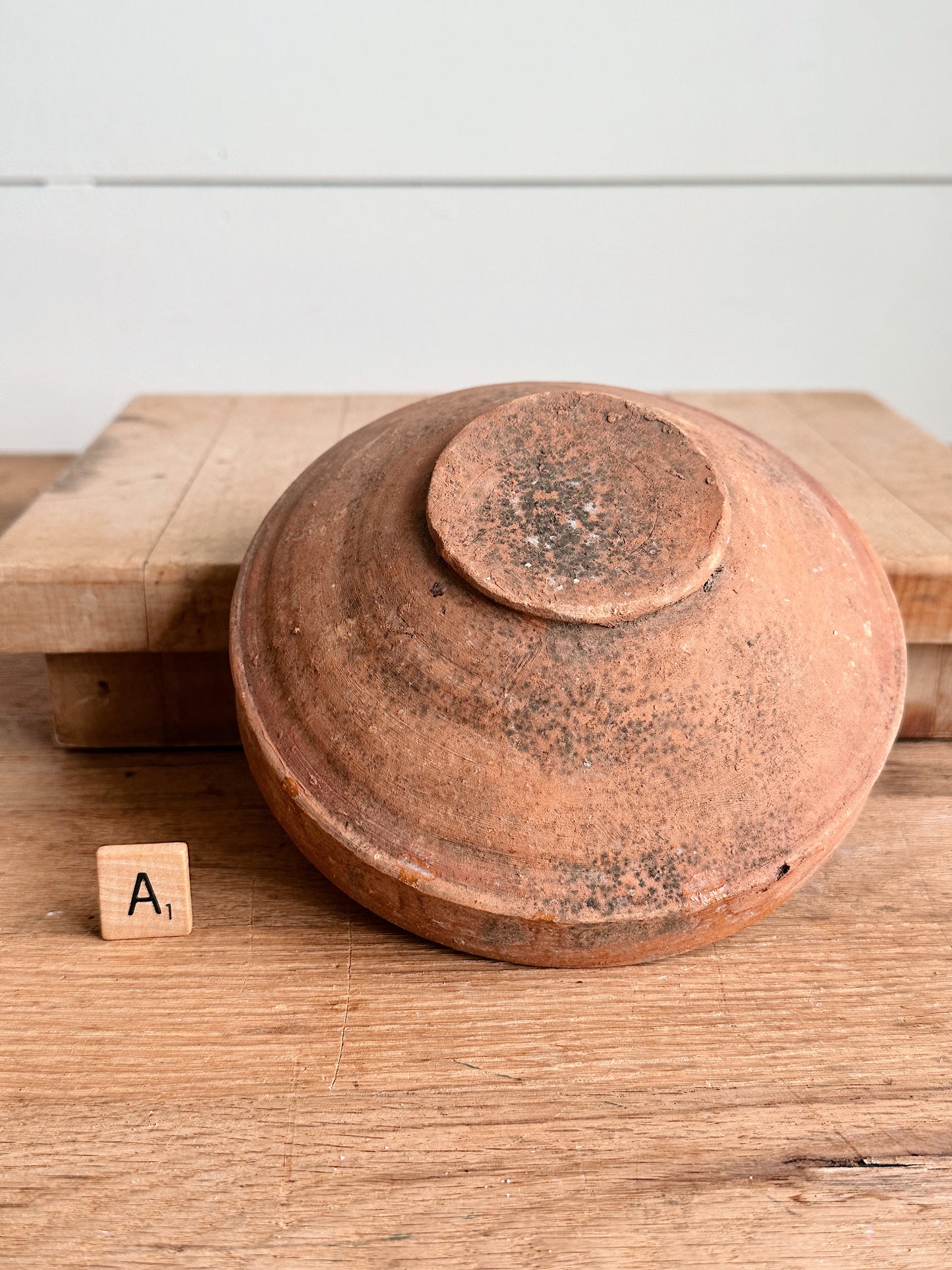 Vintage Hand Painted Clay Bowls