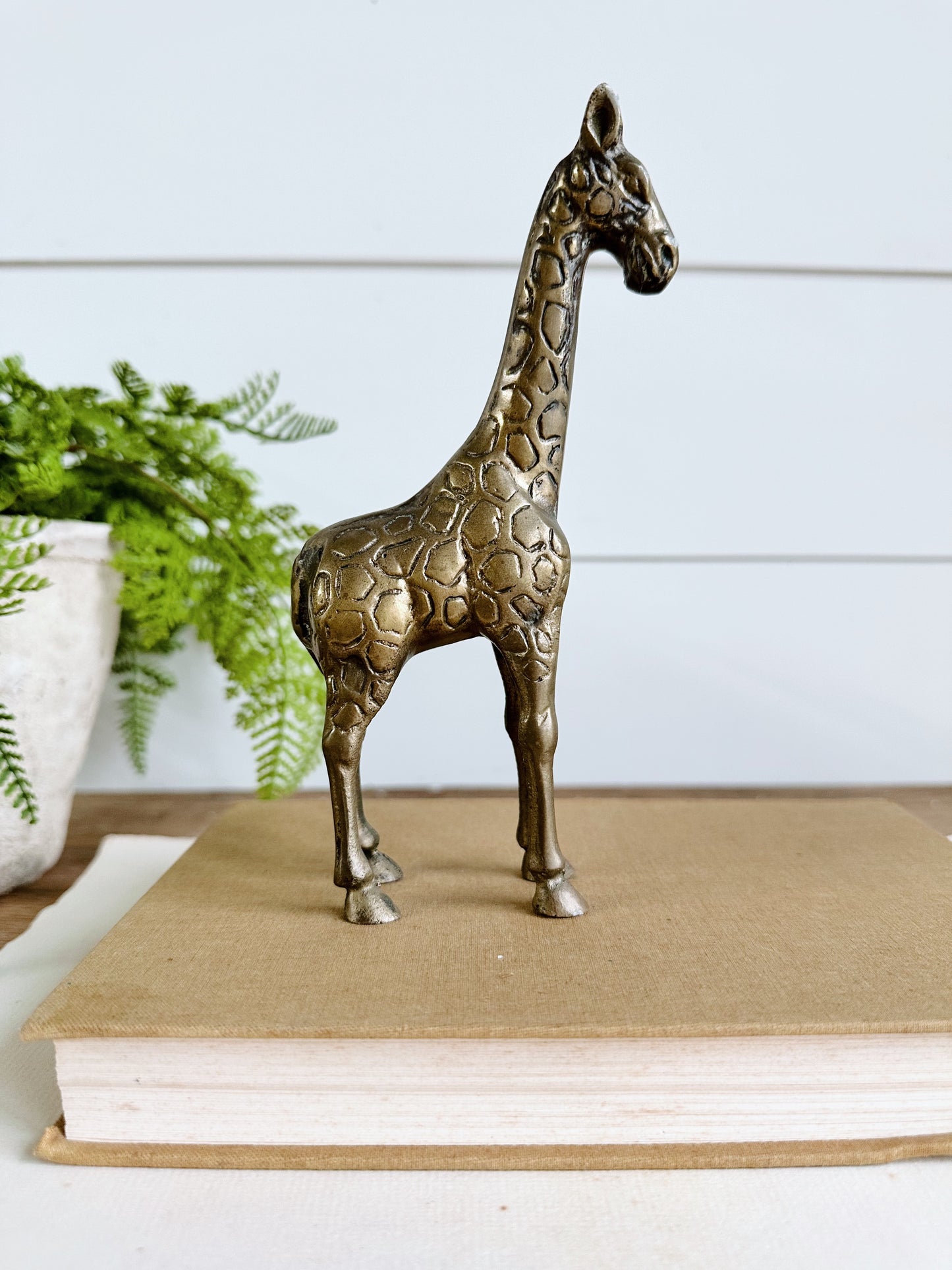 Vintage Solid Brass Giraffe