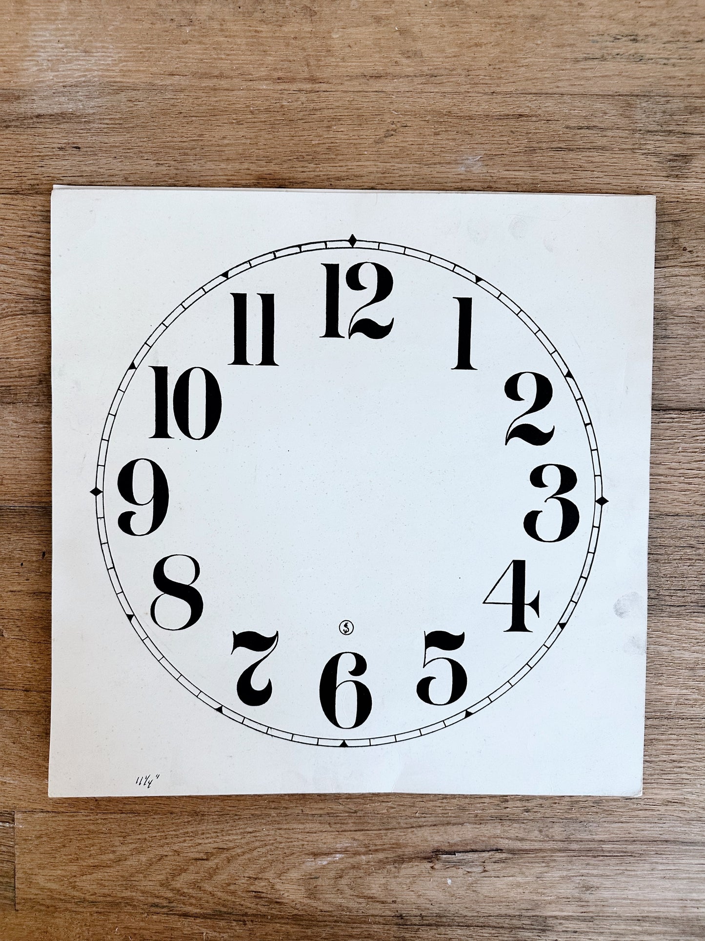 Collection of 5 Vintage Paper Clock Faces