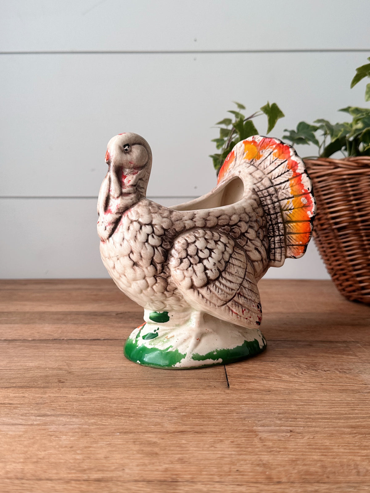 Vintage Turkey Planter
