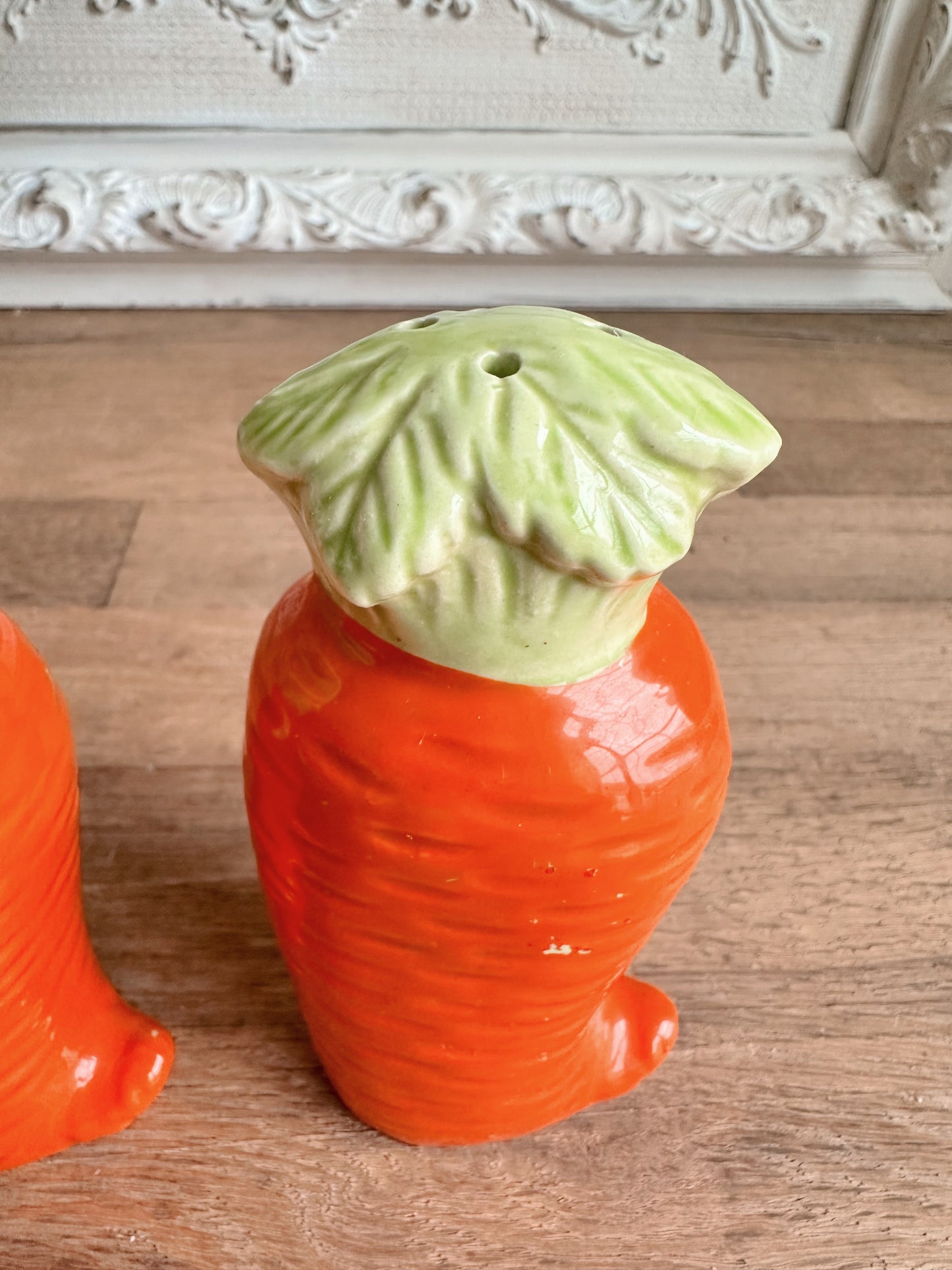 Vintage Carrot Salt & Pepper Shakers