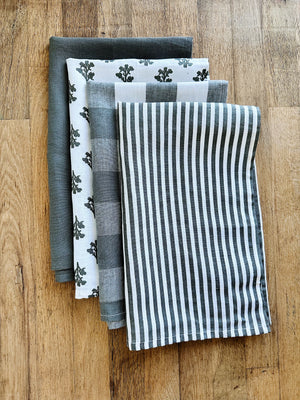 Collection of Four Linen Tea Towels