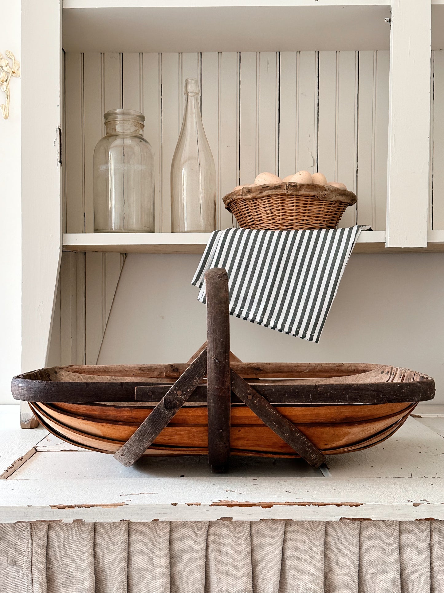 Vintage Sussex Wood Garden Trug